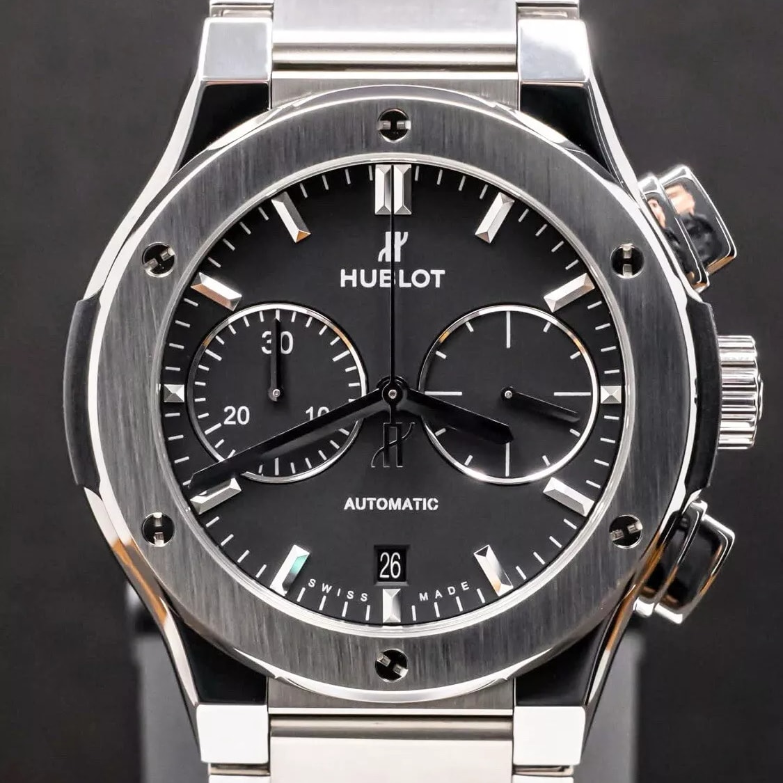 1/13昼 HUBLOT Classic Fusion Chronograph 45mm Two Tone Rubber Band