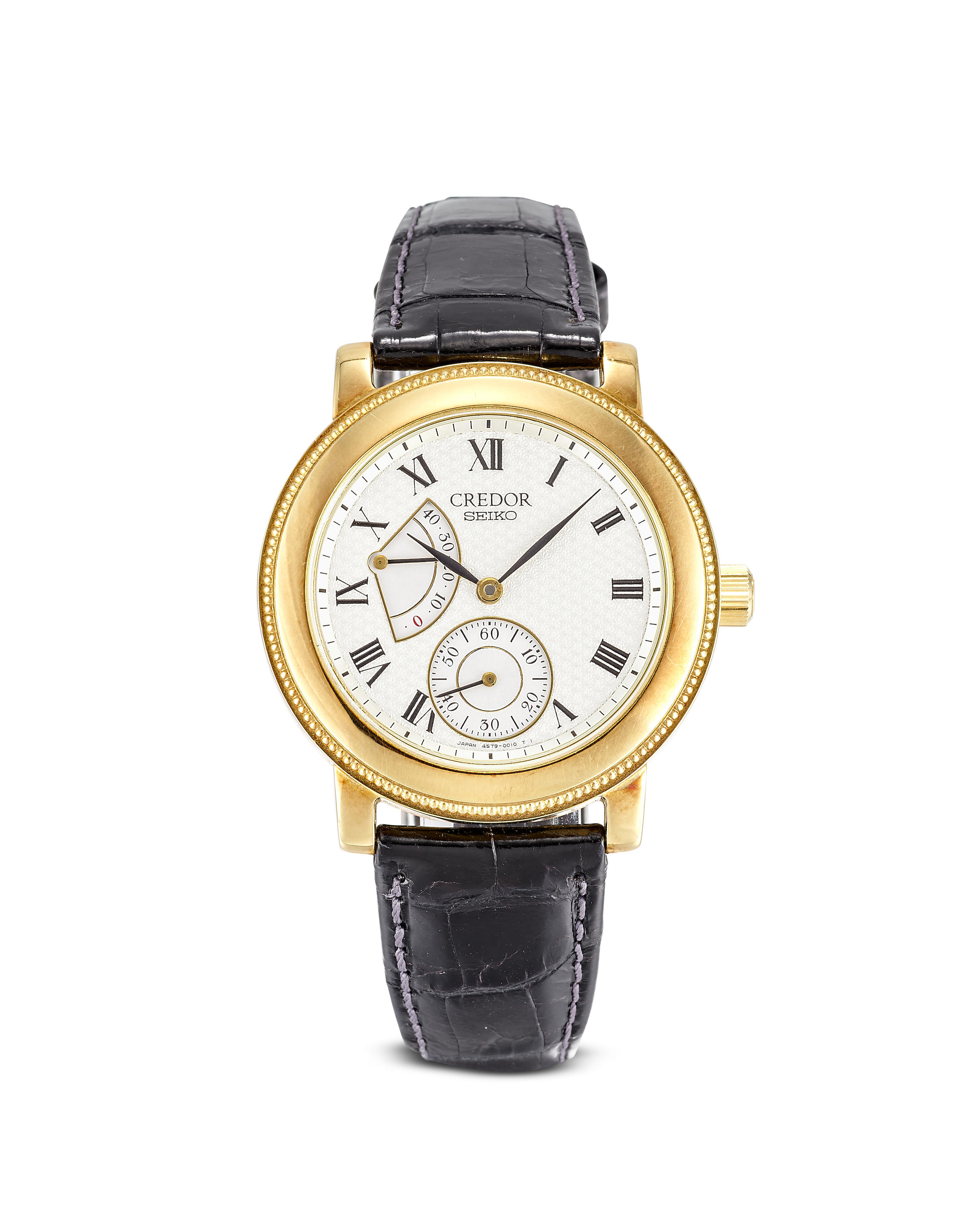 【美品】高級SEIKO CREDORメンズ腕時計シルバー/ゴールド Seiko Credor GBAY996 18k yellow gold Silver 2005 Hong Kong