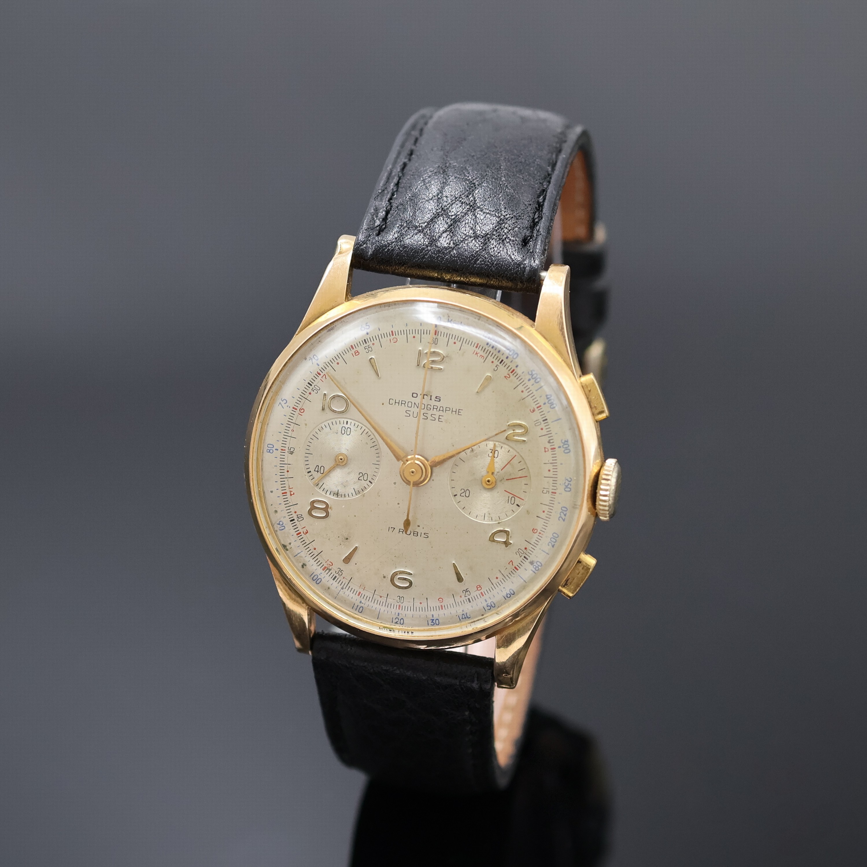Otis 18k yellow gold Silver 1950 Germany | Watches | Lot 06-03066