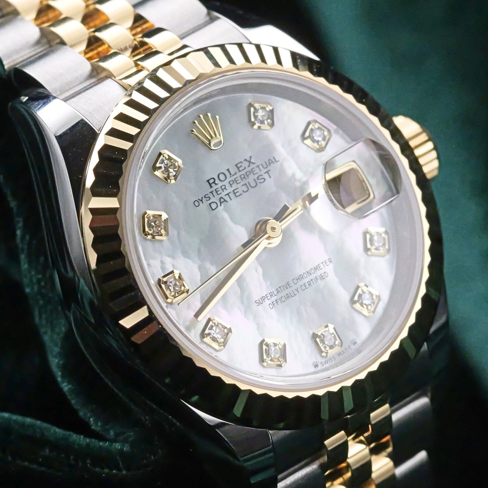 ✨ロレックス　62523 D-18 シルバー×ゴールド✨ ロレックス ROLEX デイトジャスト 腕時計 10Pダイヤ YG×SSコンビ