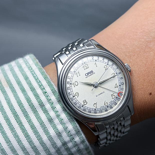 Oris Pointer Date 651-7461-40/45-01 Stainless steel Silver 1990