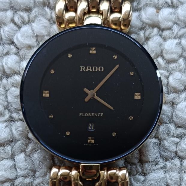 RADO FLORENCE ブラック ゴールド ペア腕時計 Rado Florence 160.3677.2 Yellow gold Black Australia | Dealer