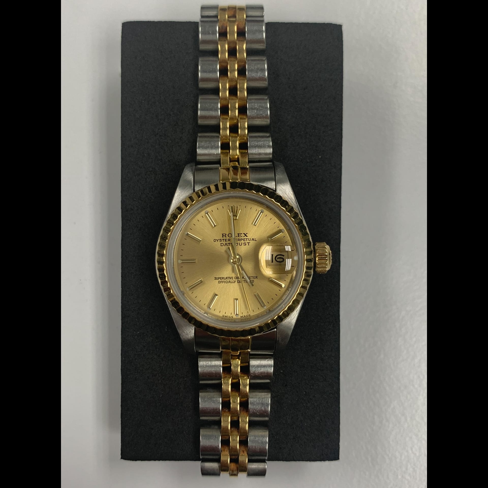 Rolex Datejust 69173 Yellow gold and Stainless steel Black