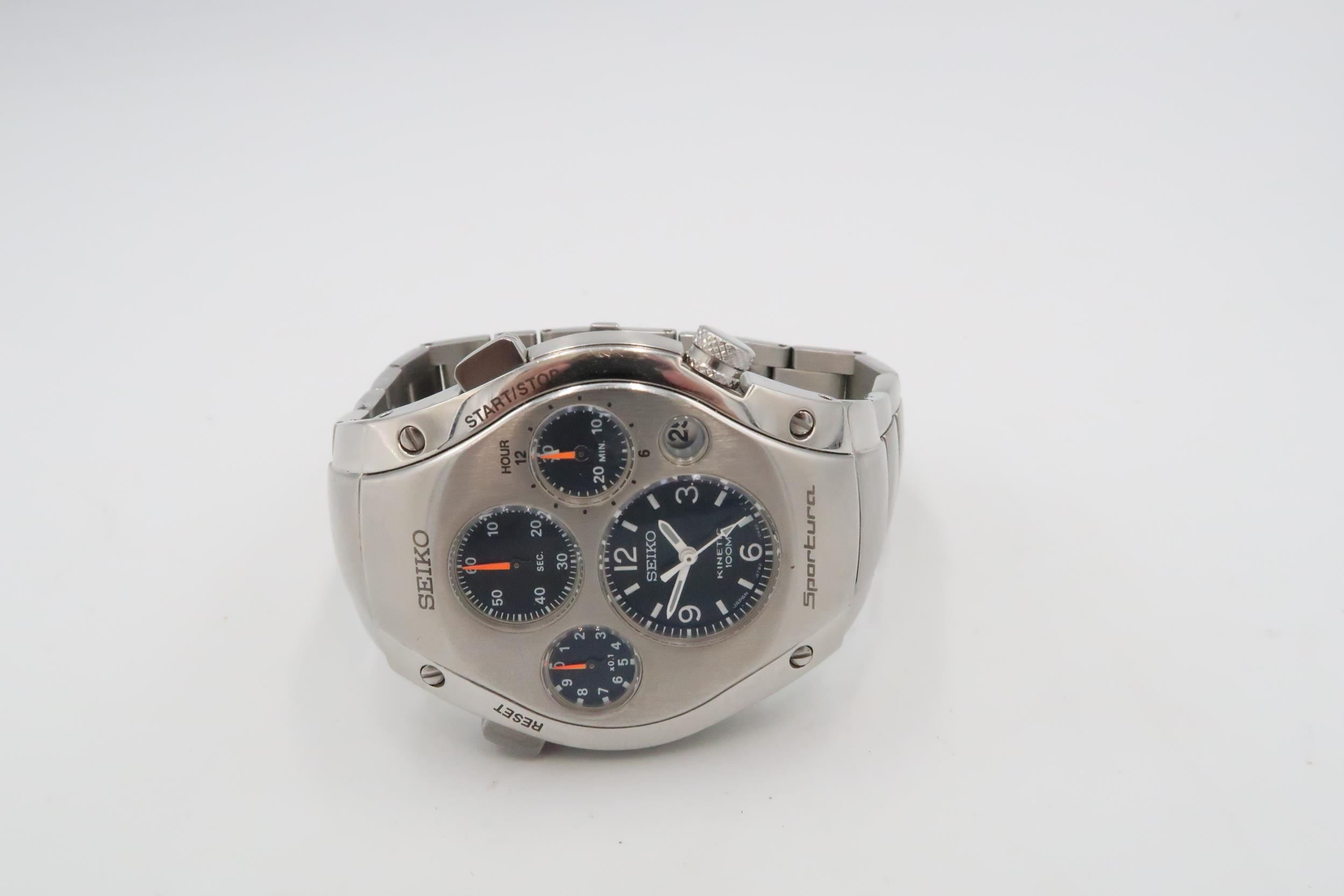 Seiko Sportura SLQ017 Stainless steel Black Dealer EveryWatch