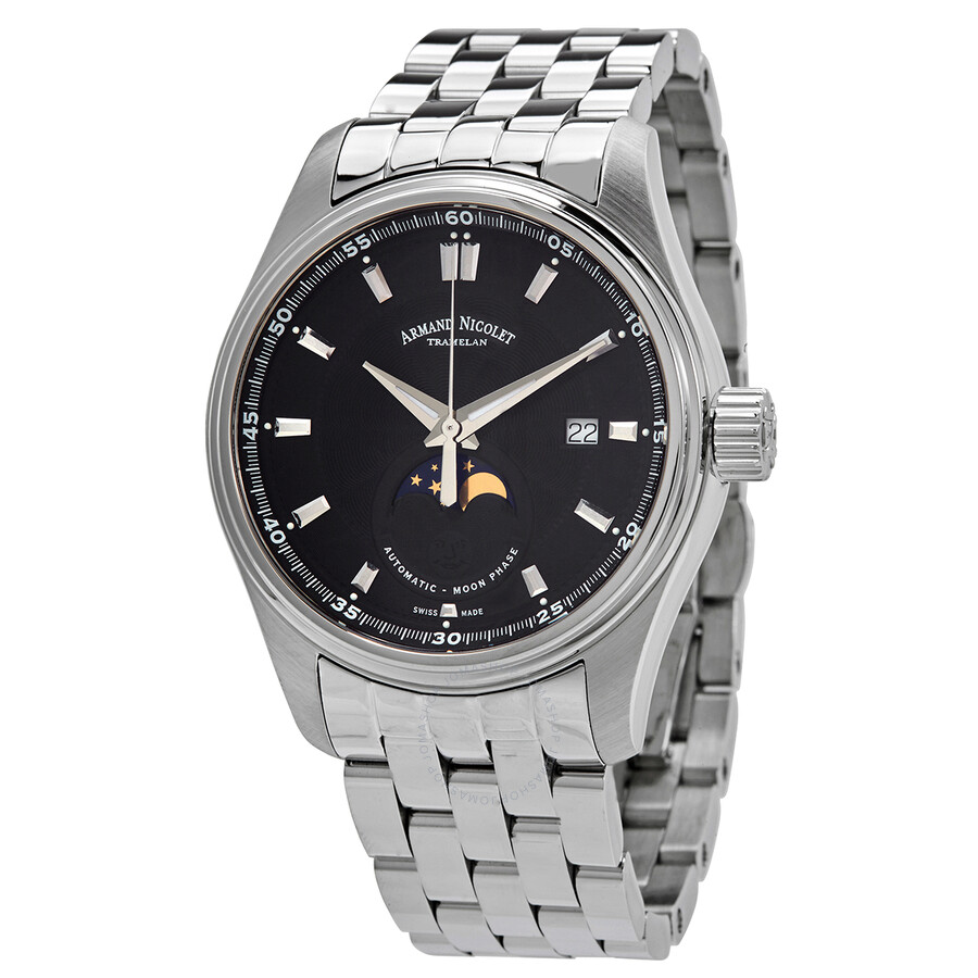 Armand Nicolet MH2 A640L-NR-MA2640A Stainless steel Black | Dealer