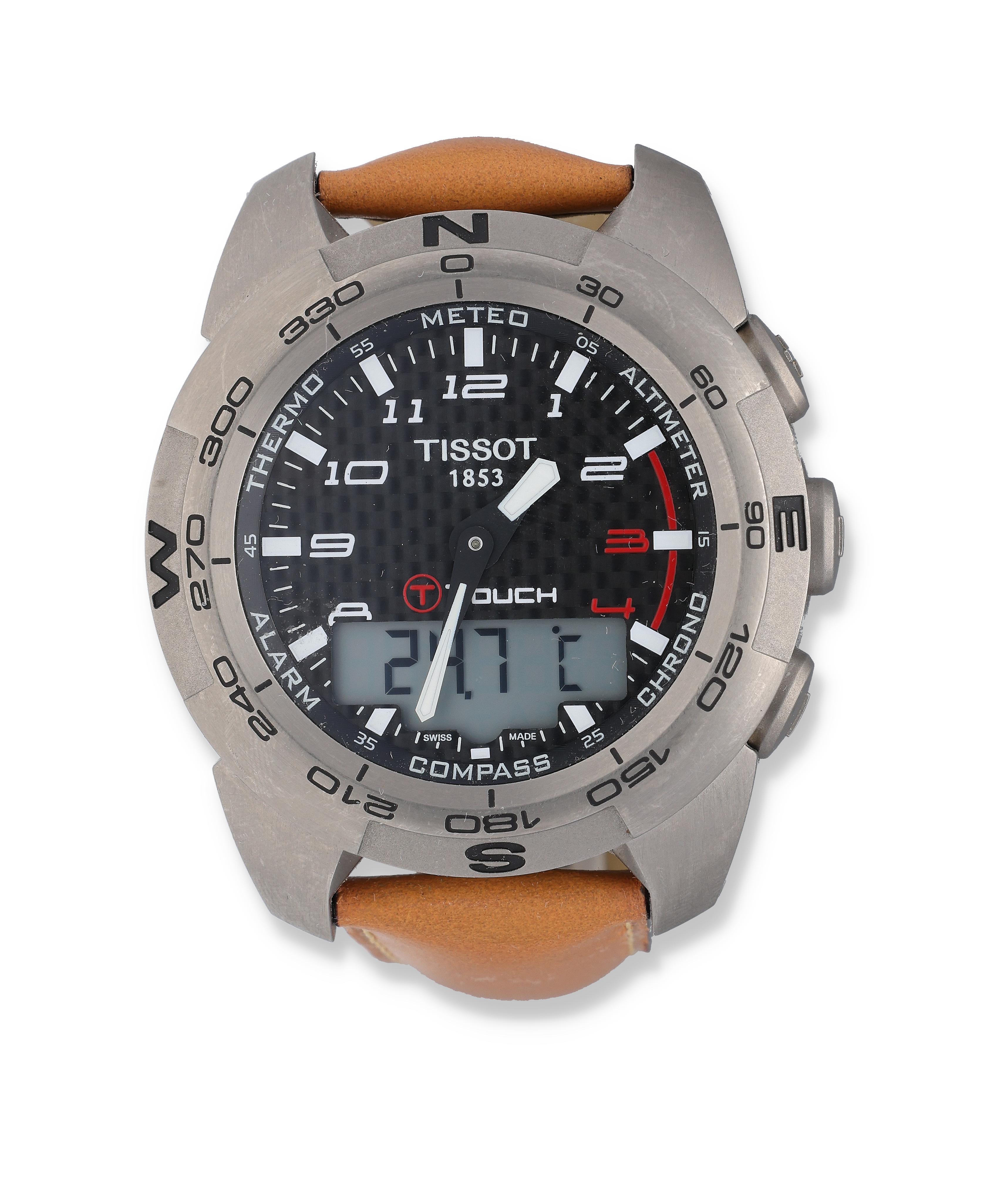 K2813 TISSOT T-Touch 腕時計 T013420 A T013.420.47.201.00 Tissot T-Touch Black Dial Mens Quartz Watch