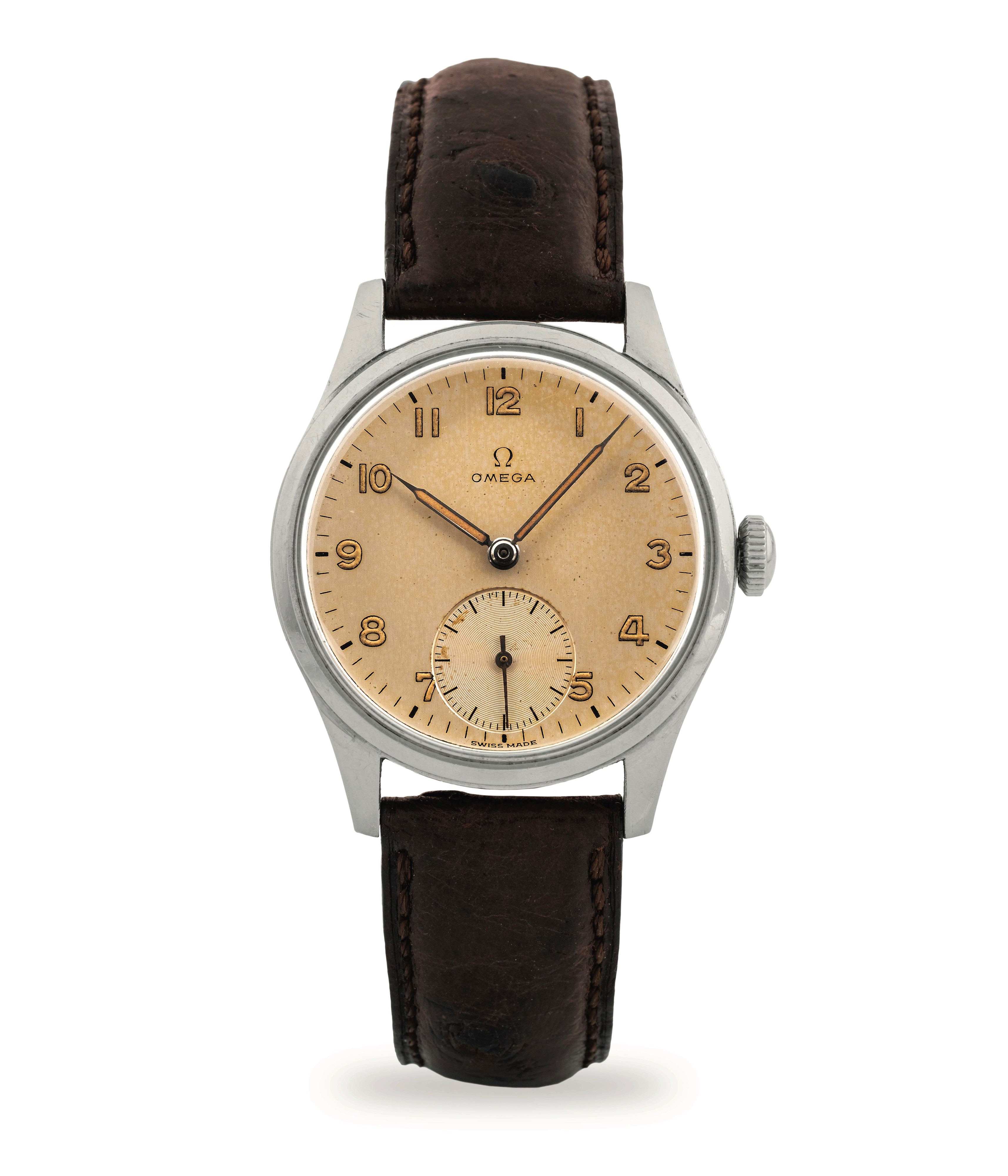 Omega 2383-6 Stainless steel Champagne 1946 France Dealer
