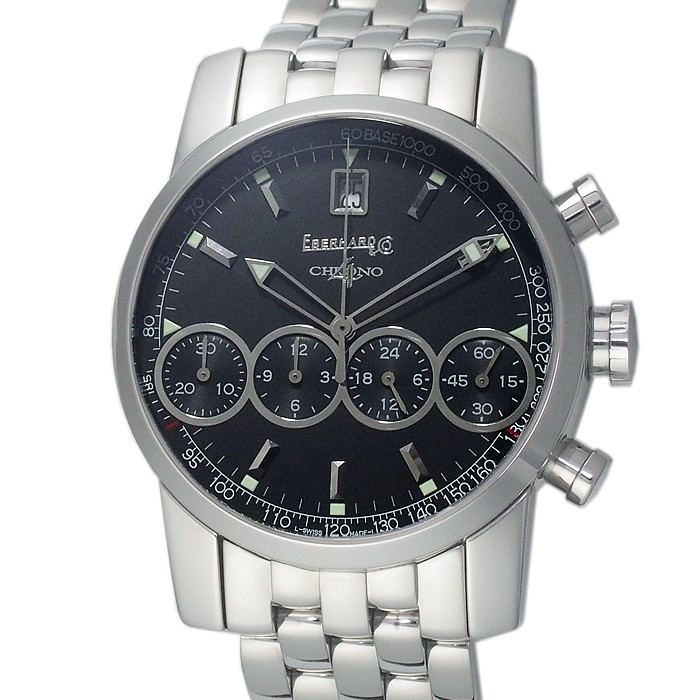 Chronograph Watch Eberhard 36018 Eberhard Chrono Rose Gold Silver