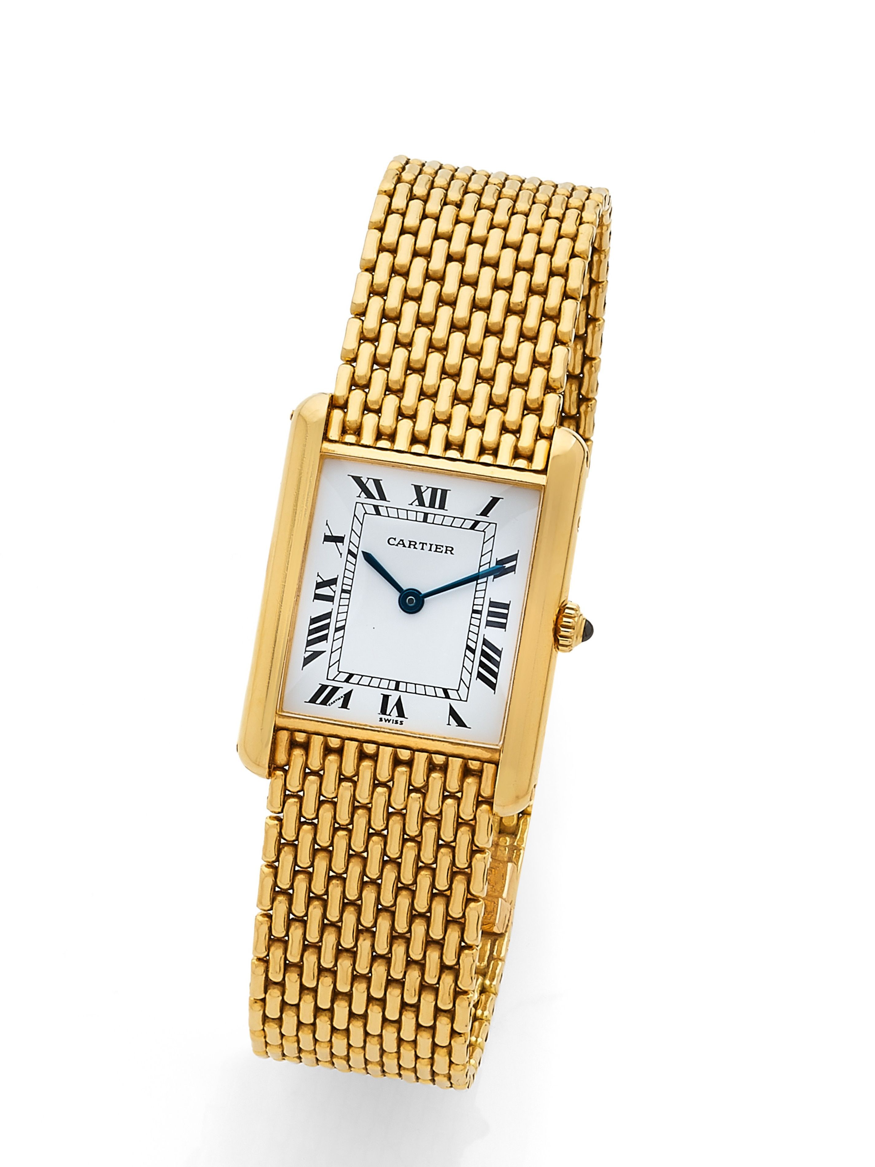 Cartier Tank Chinoise 8105 Yellow gold and Stainless steel White