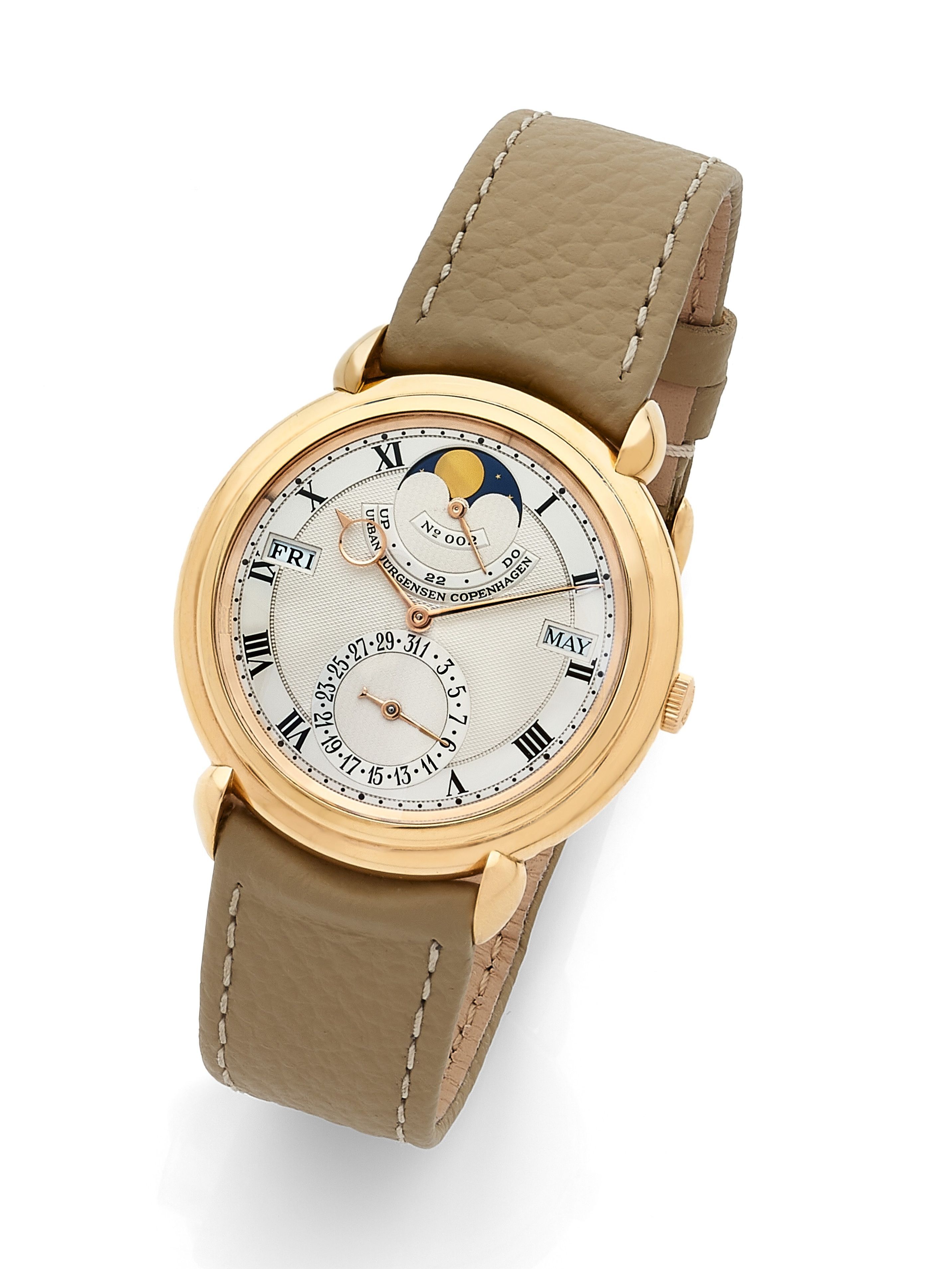 Urban Jürgensen Reference 3 18k rose gold Silver 1993 Monaco
