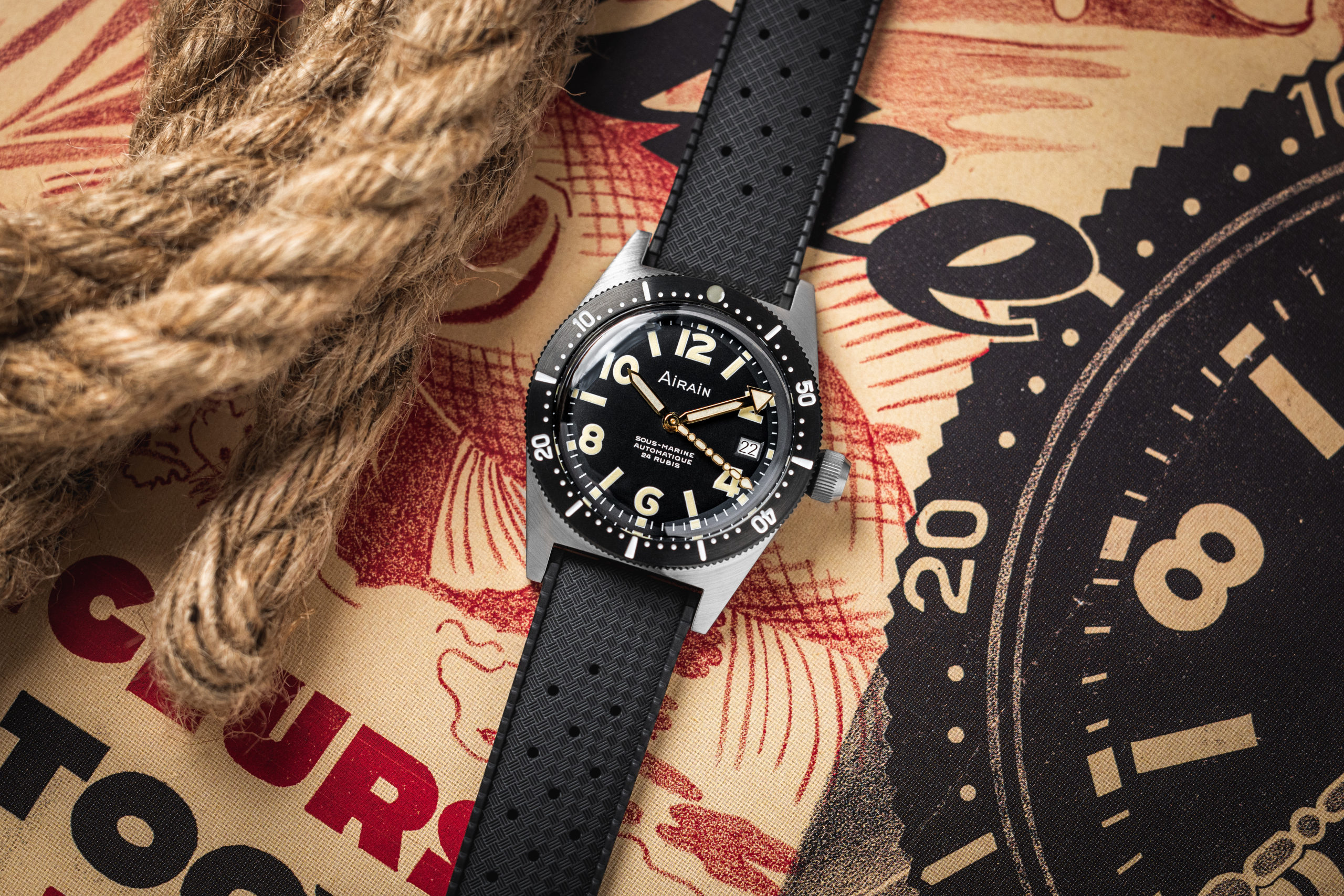 Airain Sous-Marine Re-Edition DNA Strand 524437B Stainless steel