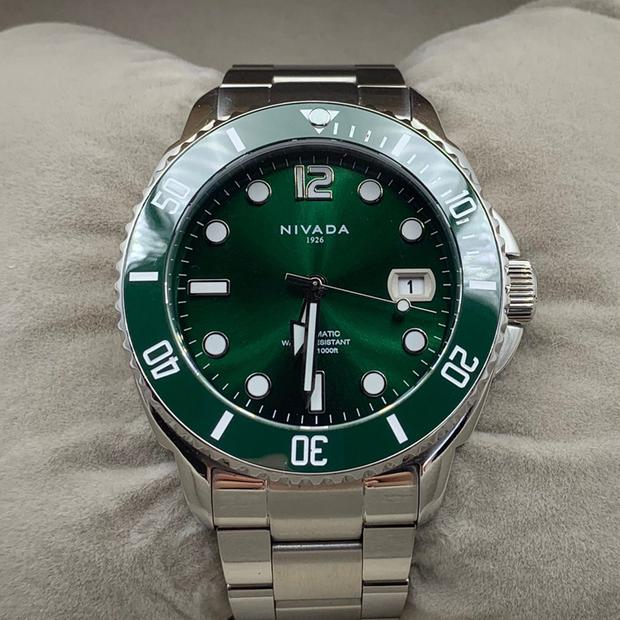 Nivada N93.6172 CERAMIC BEZEL SAPPHIRE GLASS Stainless steel Green