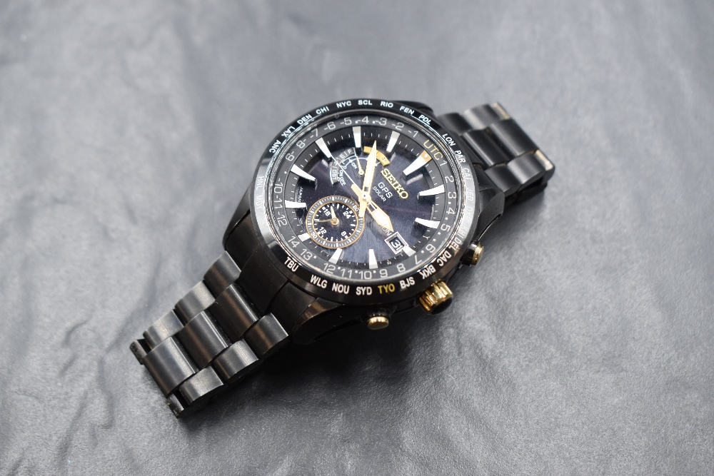 SEIKO Astron　GPS 8B63 0BA0 Seiko Astron 8B63-0BA0 GPS Day Date Titanium Black Silver