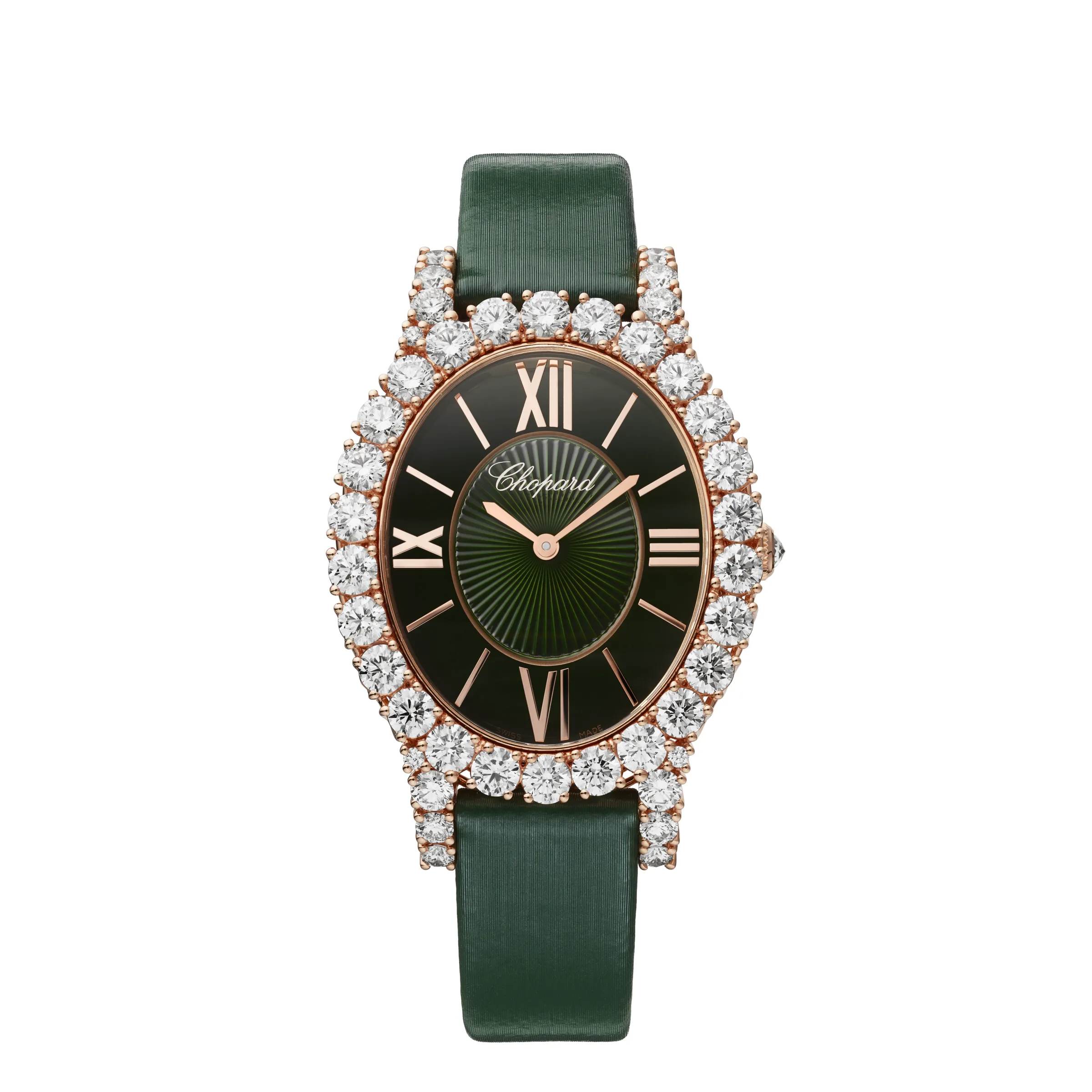 ★★ Chopard L'Heure Du Diamant Oval 18K Rose Gold & Diamonds