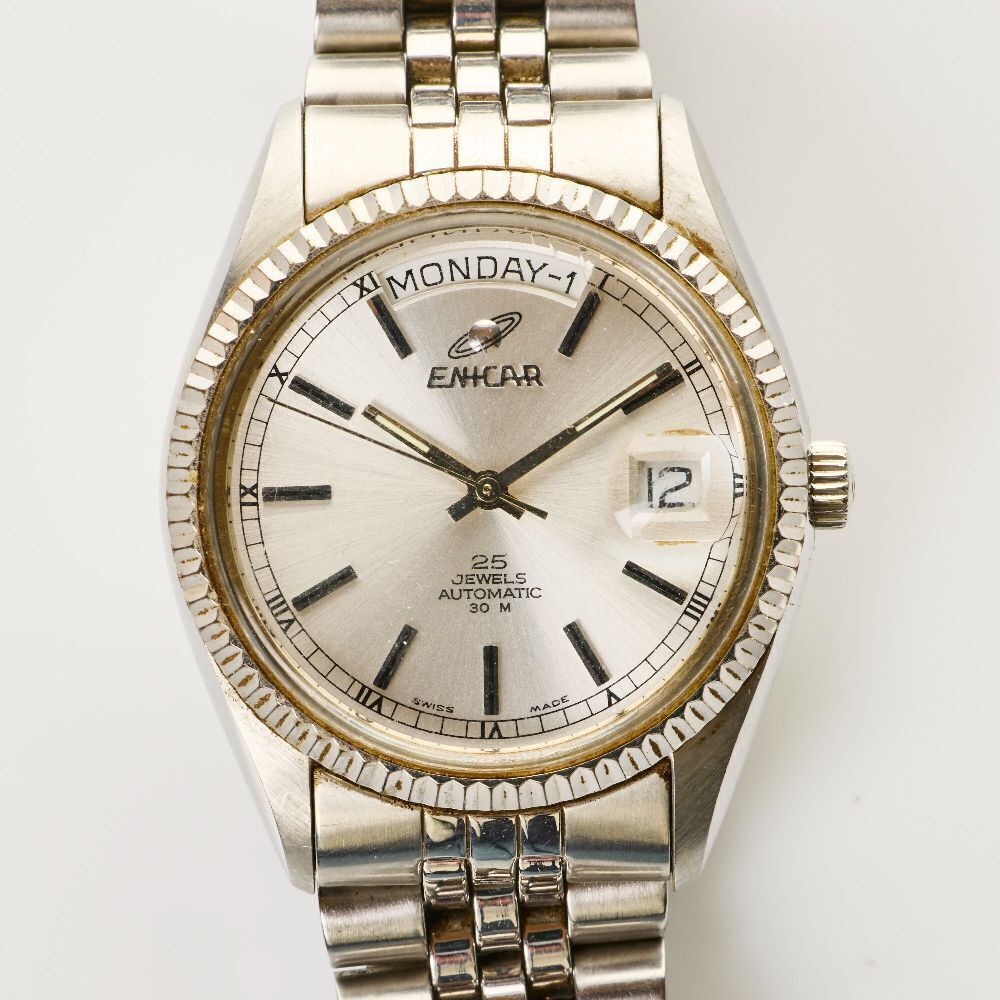 Enicar Day-Date 2169.51.31 Stainless steel Silver 1980 New Zealand