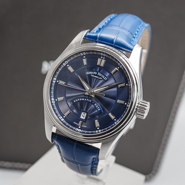 ARMAND NICOLET 自動巻き 腕時計 ネイビー Armand Nicolet AN640 Stainless steel Blue 2023 | Dealer | EveryWatch