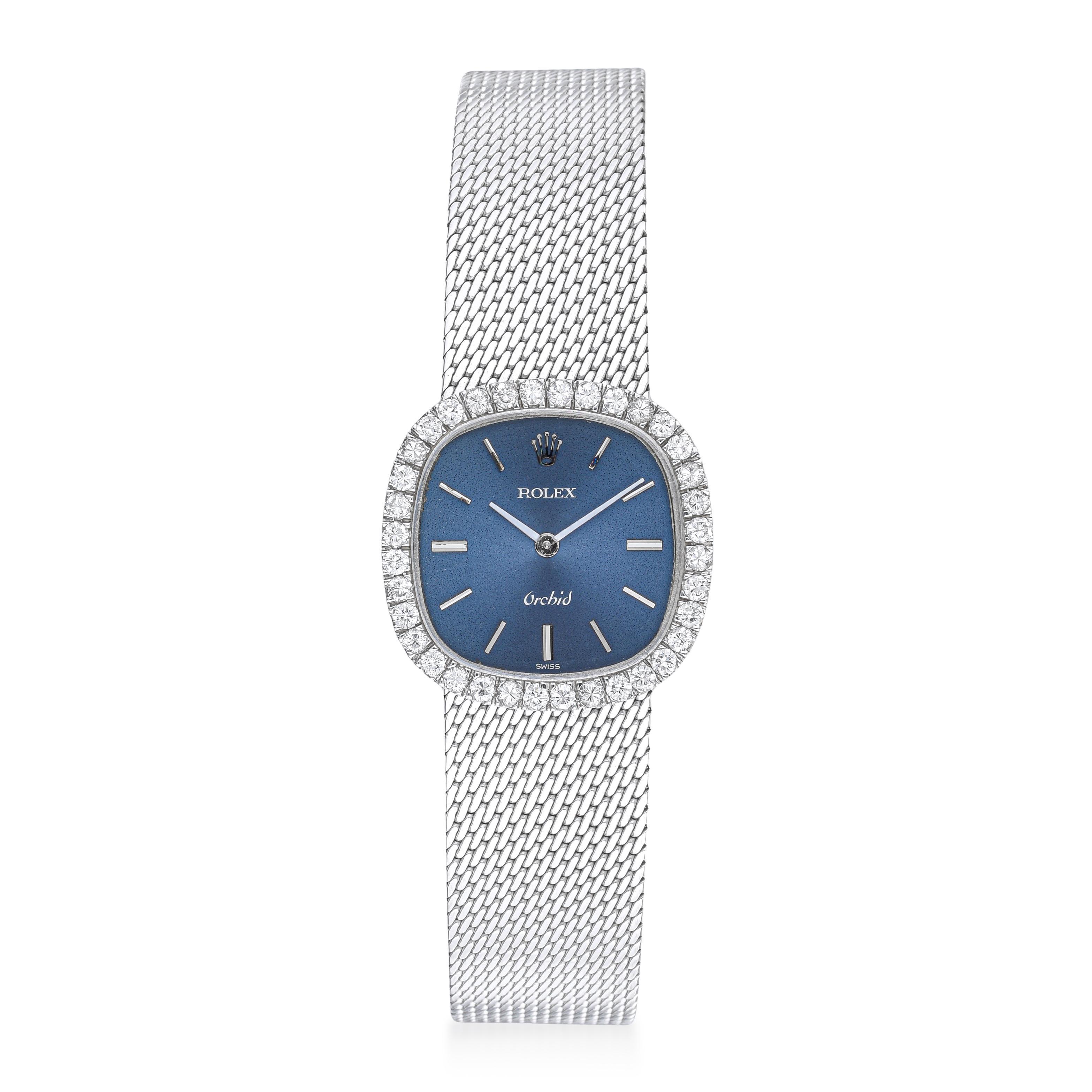 Rolex Orchid 2672 18k white gold Blue 1974 United States | Fine