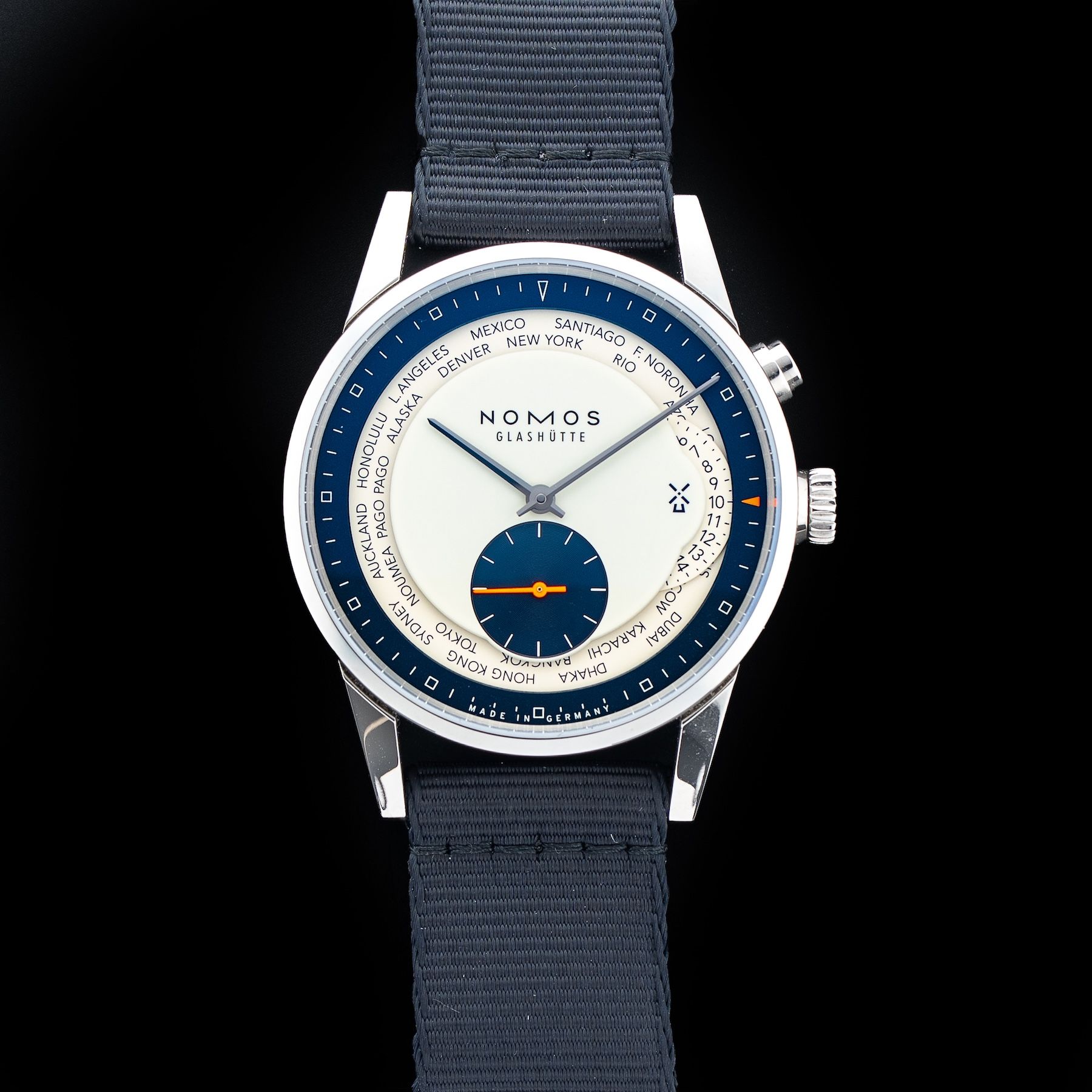 NOMOS Zurich World Time LE The Hague Blue 805.S29 Stainless steel
