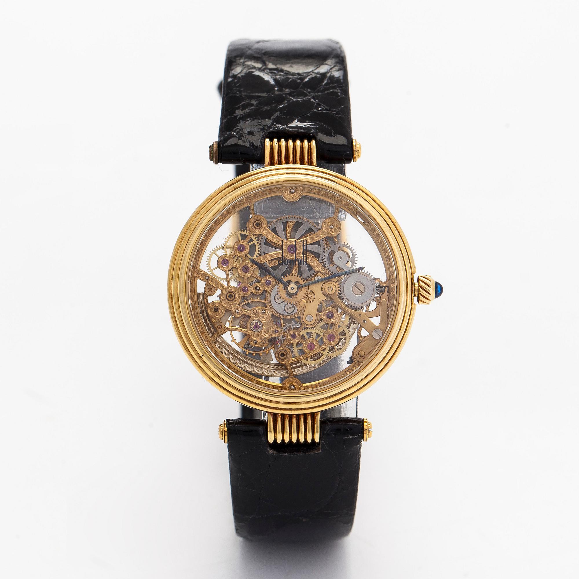 Dunhill 18k gold Skeletonized 1990 Sweden | Curated Timepieces