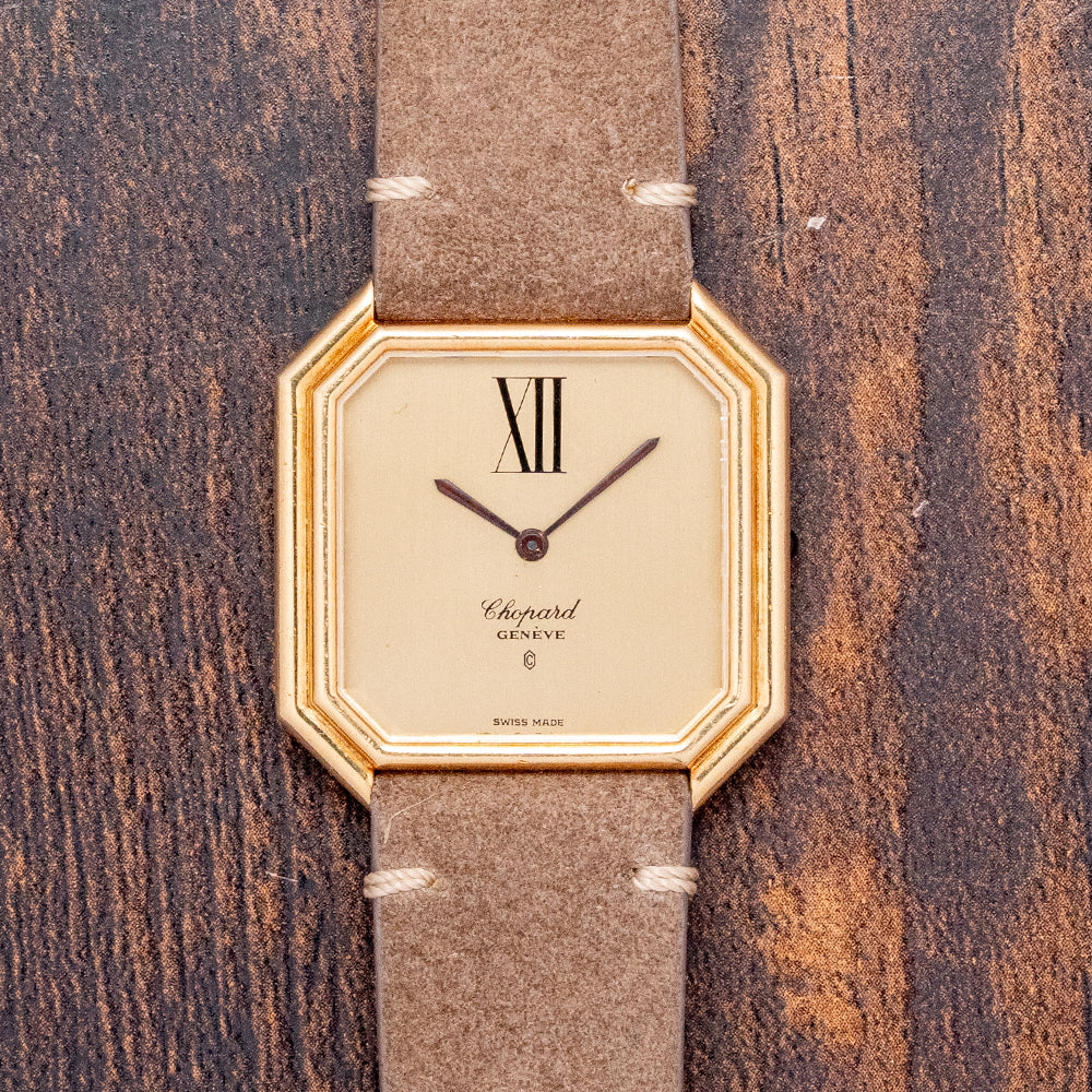 Chopard Geneve Step Case 2147 18k yellow gold Champagne 1980