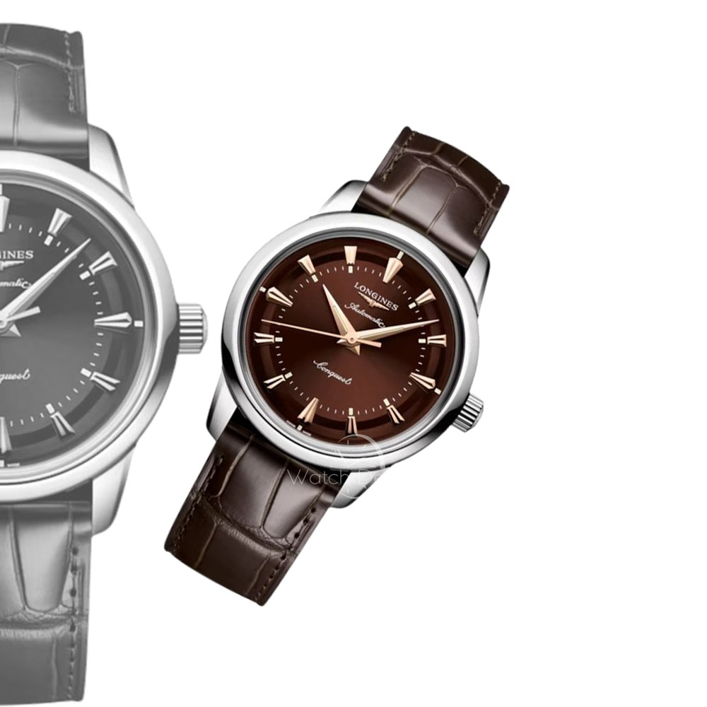 Longines Conquest Heritage L16494622 Stainless steel Brown