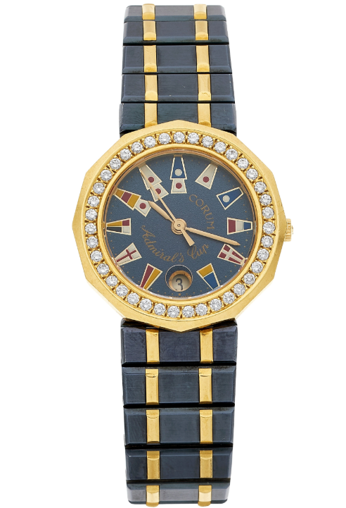 CORUMペンダント Corum Admiral's Cup Stainless steel and 18k gold Blue United