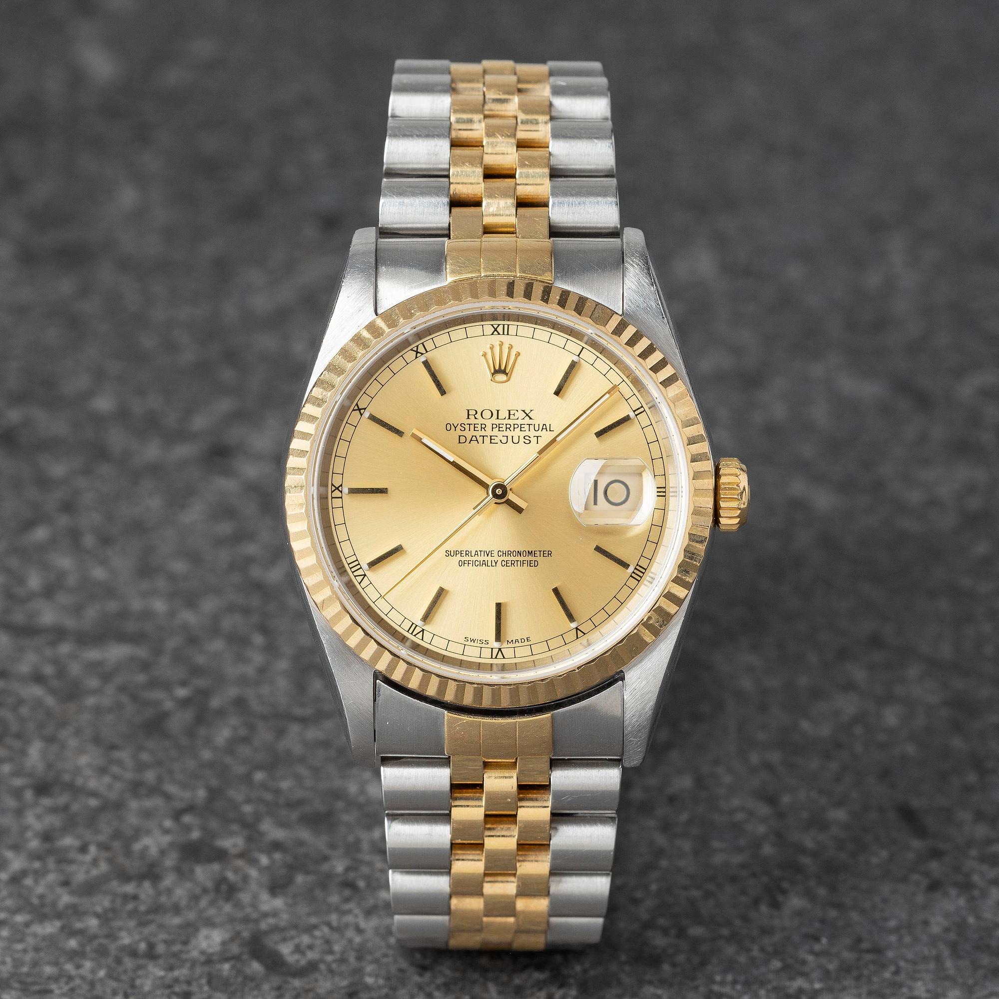 Rolex Datejust 16233 Stainless steel Champagne 1990 Switzerland