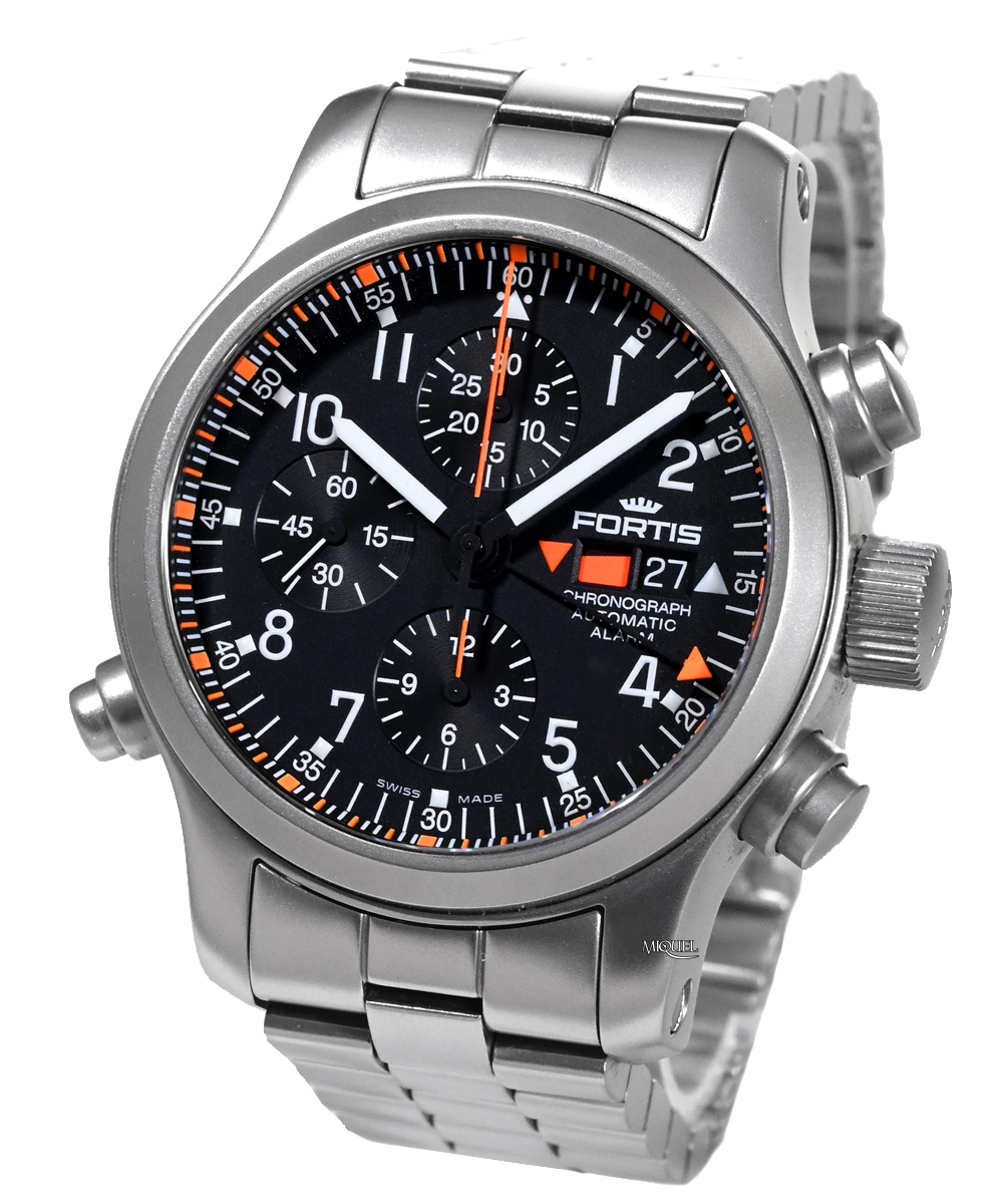 Fortis B42 Pilot 636.22.11 M Stainless steel Black 2014 Germany