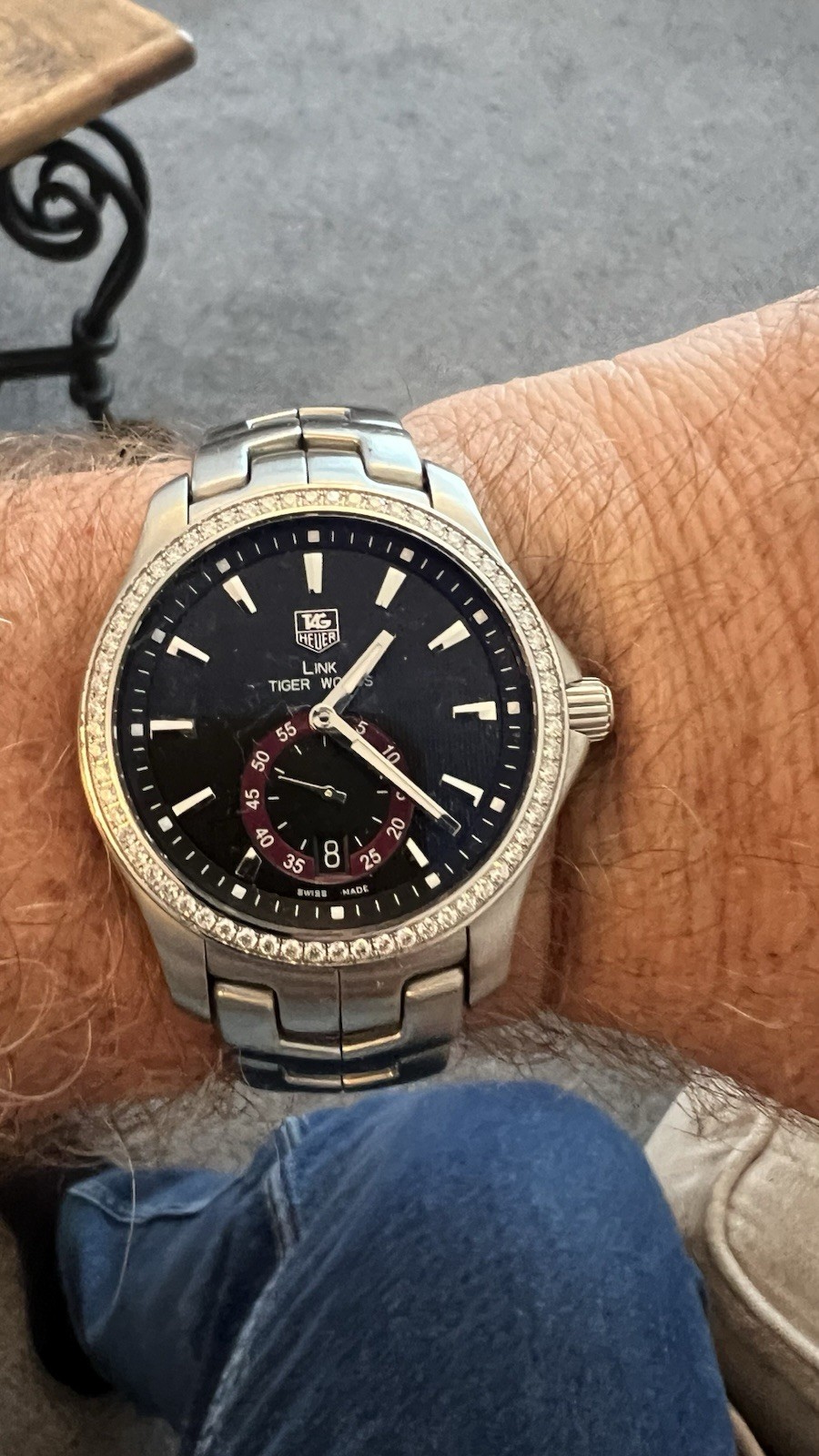 ジャンク TAG HEUER WG1130-0 リューズ破損 不動 TAG Heuer Link WJF211E Stainless steel Black 2000 United Kingdom