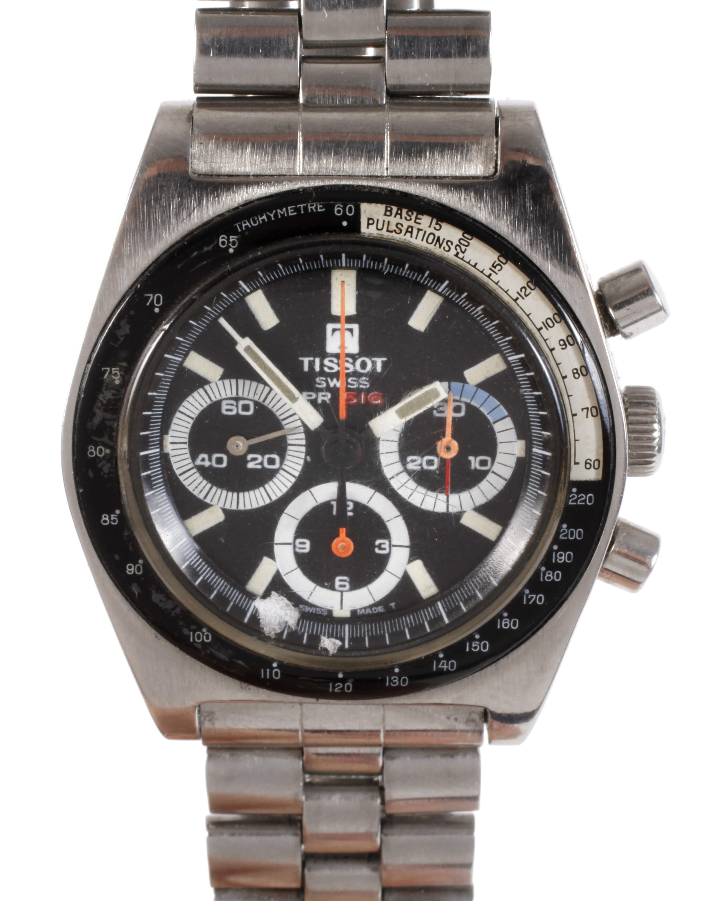 Tissot PR516 40526-1X Stainless steel and Gilt-metal Black 1970 Tissot PR516 40526-1X Stainless steel and Gilt-metal Black 1970