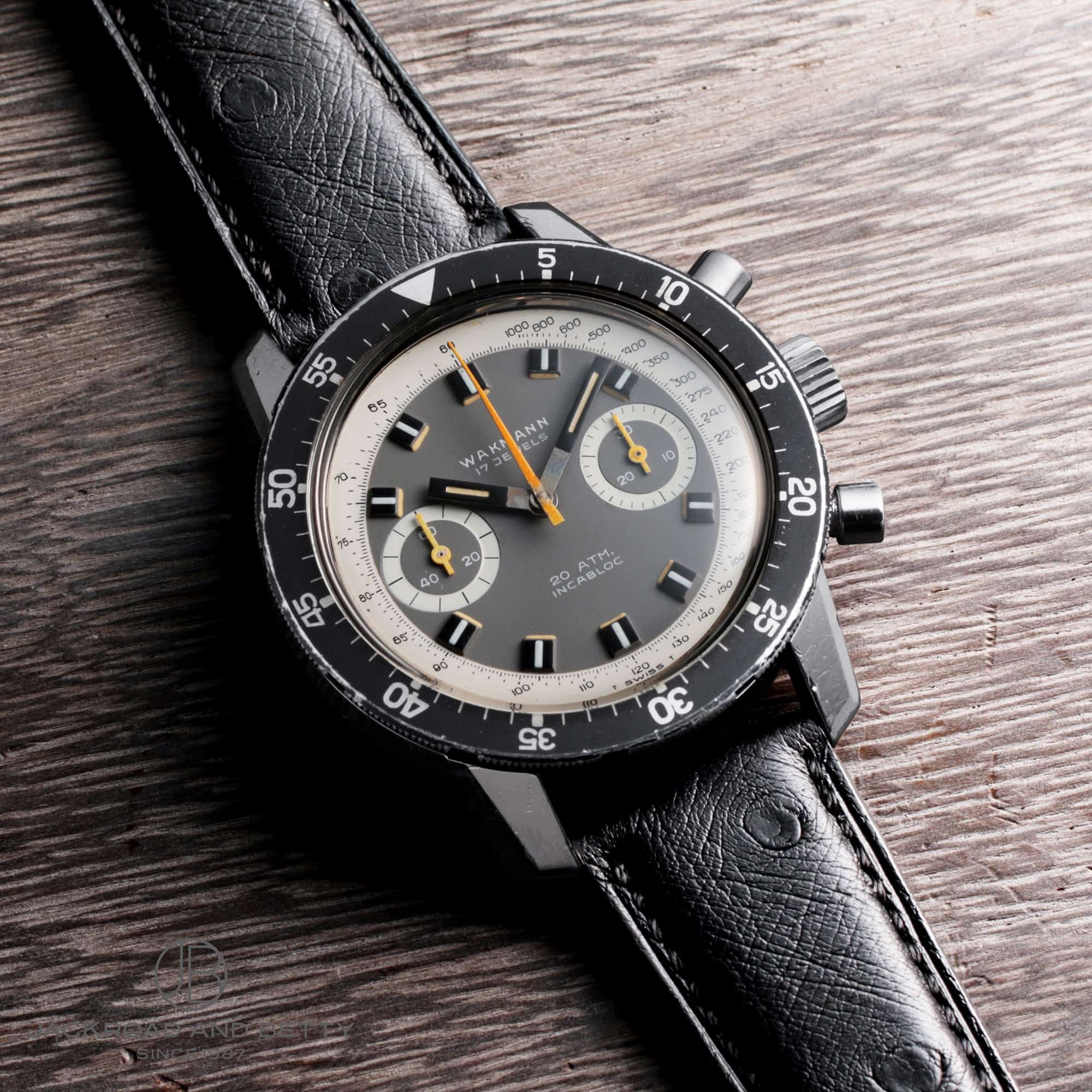 ぴーまん‼︎ Wakmann Chronograph Bigboy 1382 Stainless steel Gray Japan