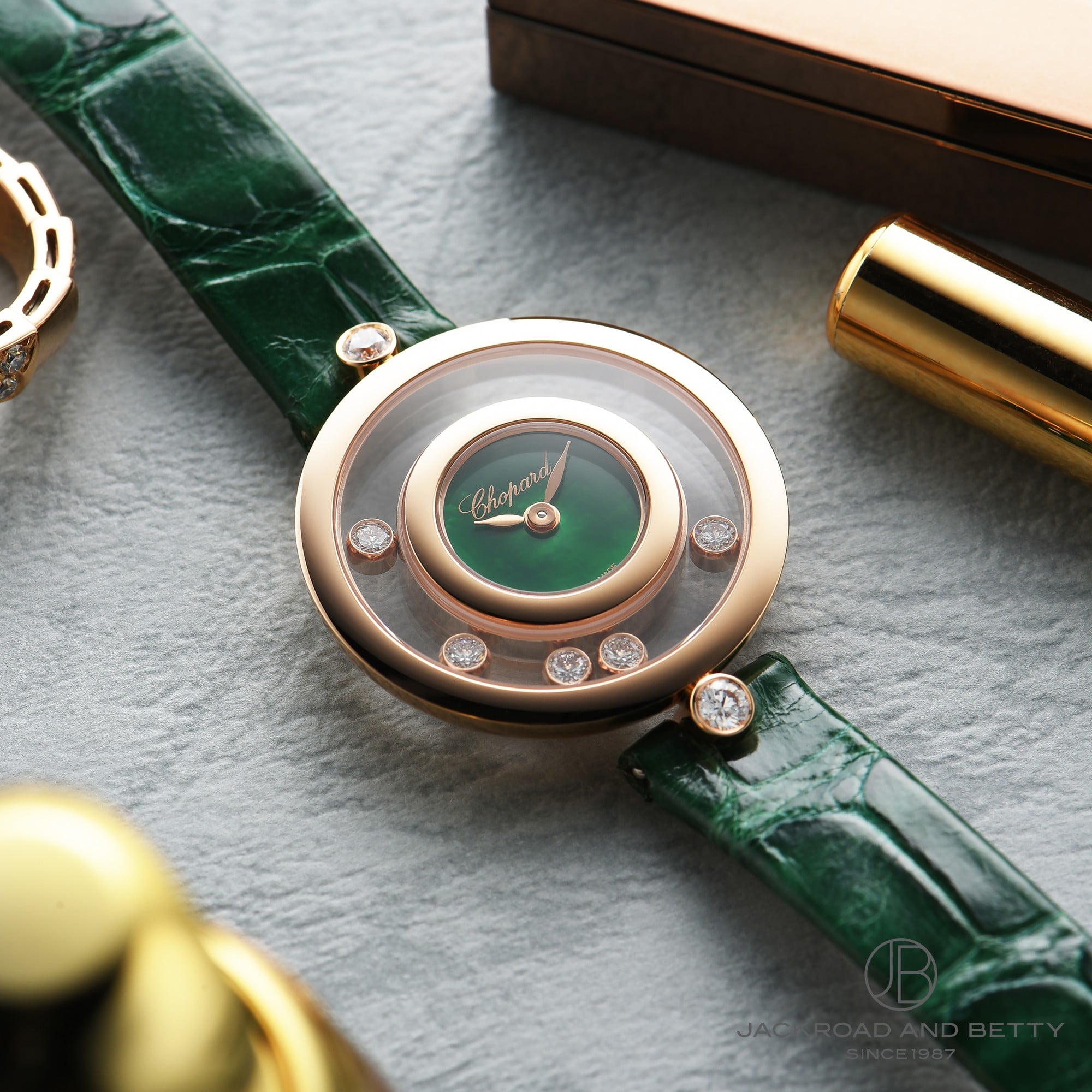 Chopard Happy Diamonds 209415-5002 Rose gold Green Japan | Dealer