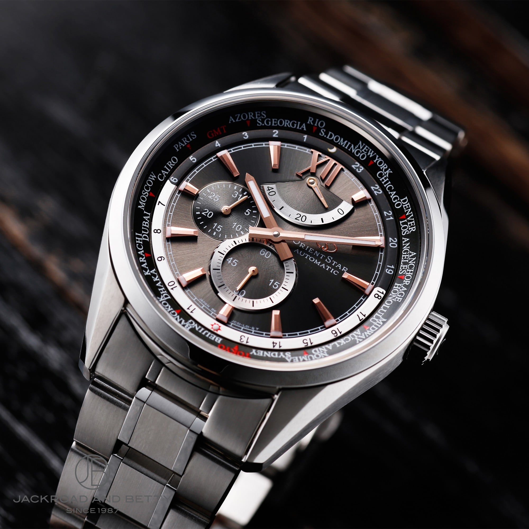 Orient Orient Star World Time WZ0051JC Stainless steel Gray Japan