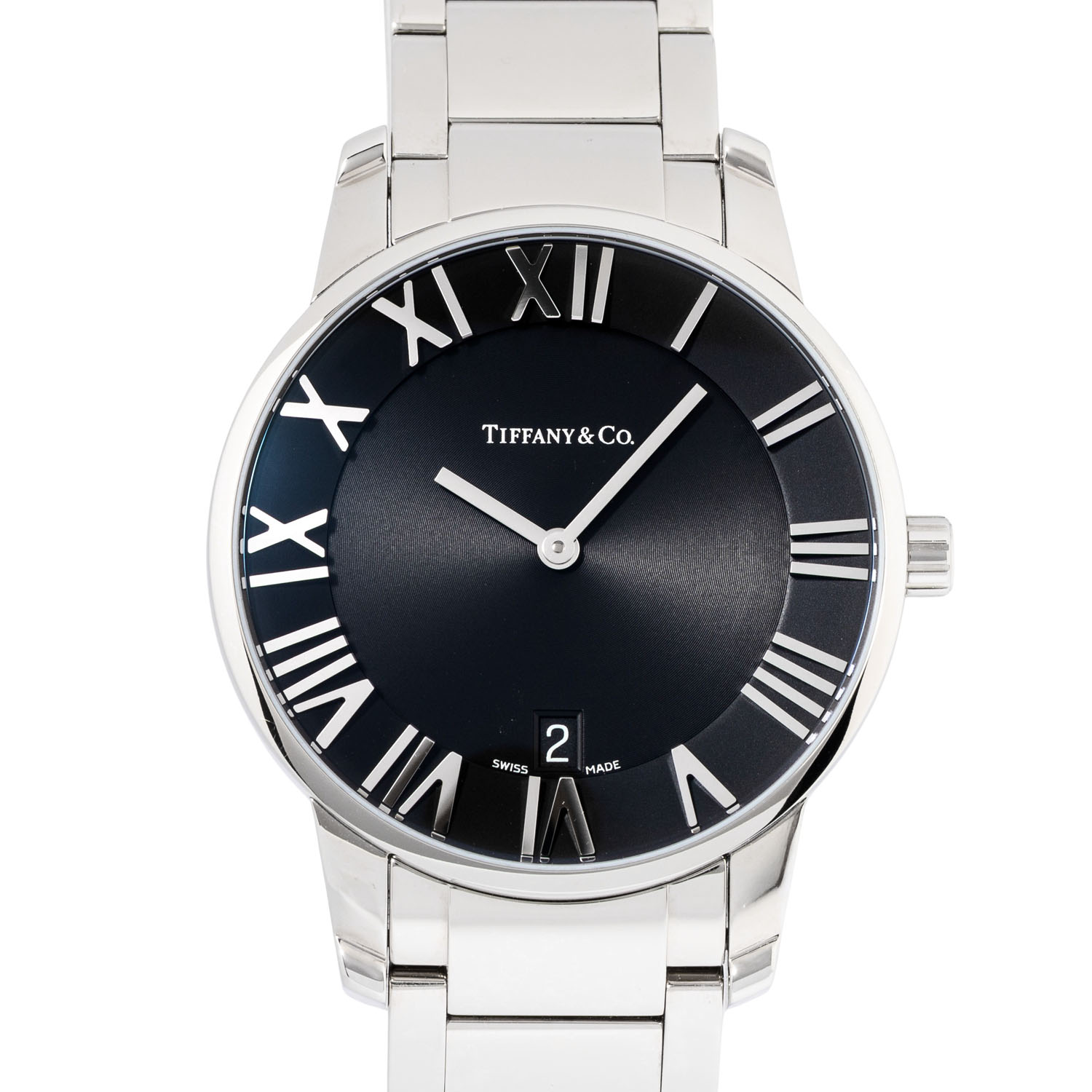 TIFFANY&Co. Atlas Dome Watches Z1800.11.10A00A blackDial Stainless Steel Q... Tiffany Atlas Z1800.11.10A10A00A Stainless steel Black 2013  main image 4