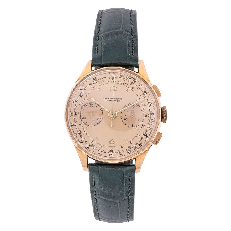 Chronographe Suisse Cie 1750 Rose gold White 1950 | Dealer