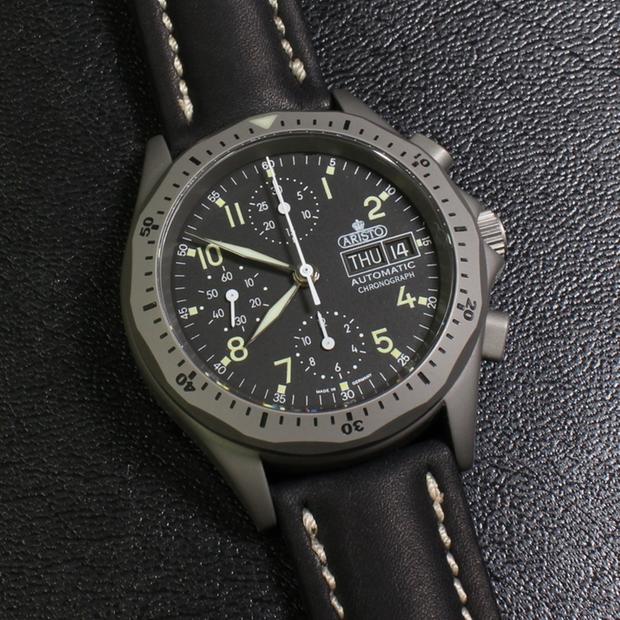 Aristo Pilot 3H243-L Stainless steel Black 2024 | Dealer | EveryWatch