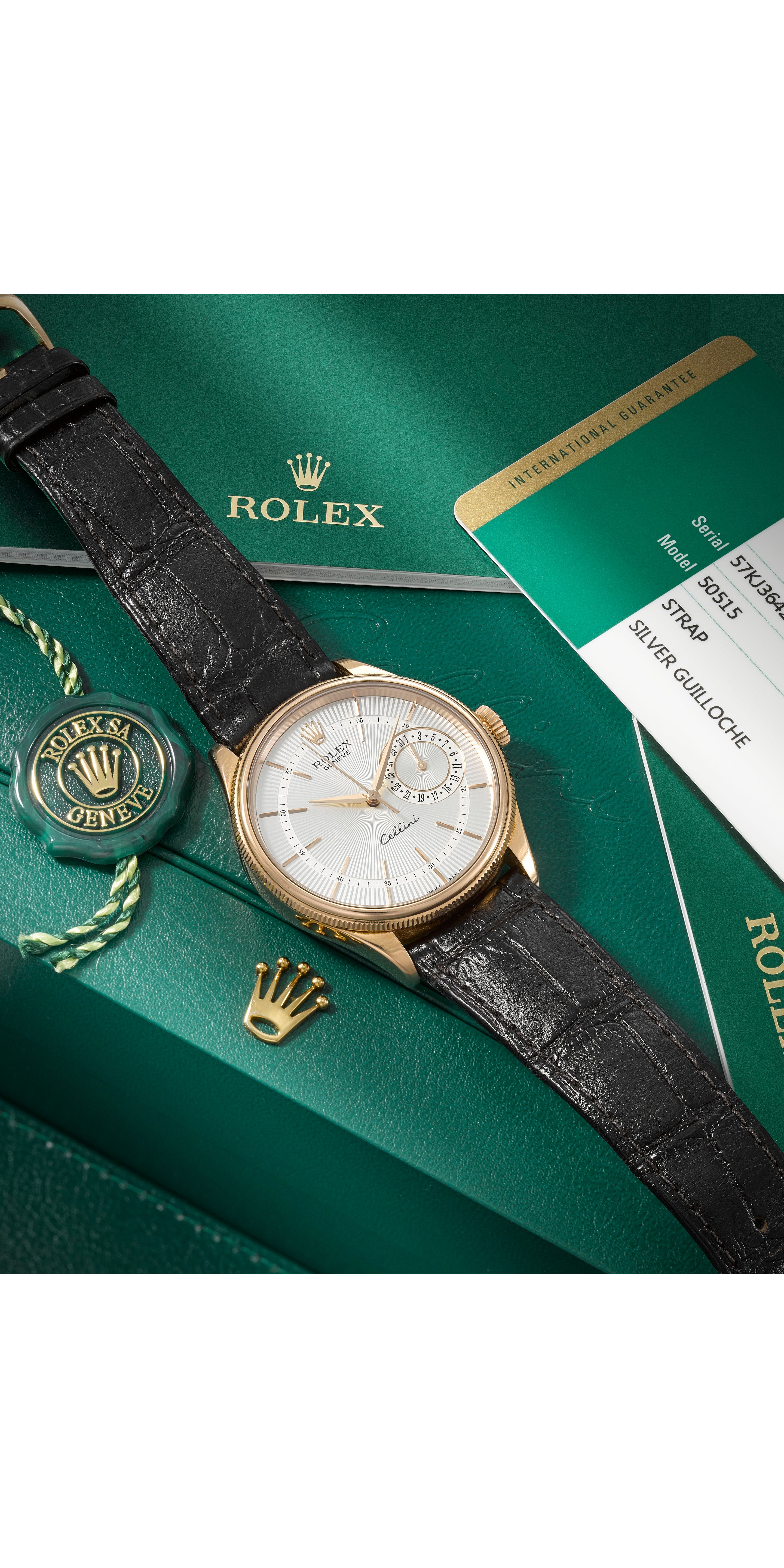 Rolex Cellini Date 50515-0008 Rose gold Silver United States