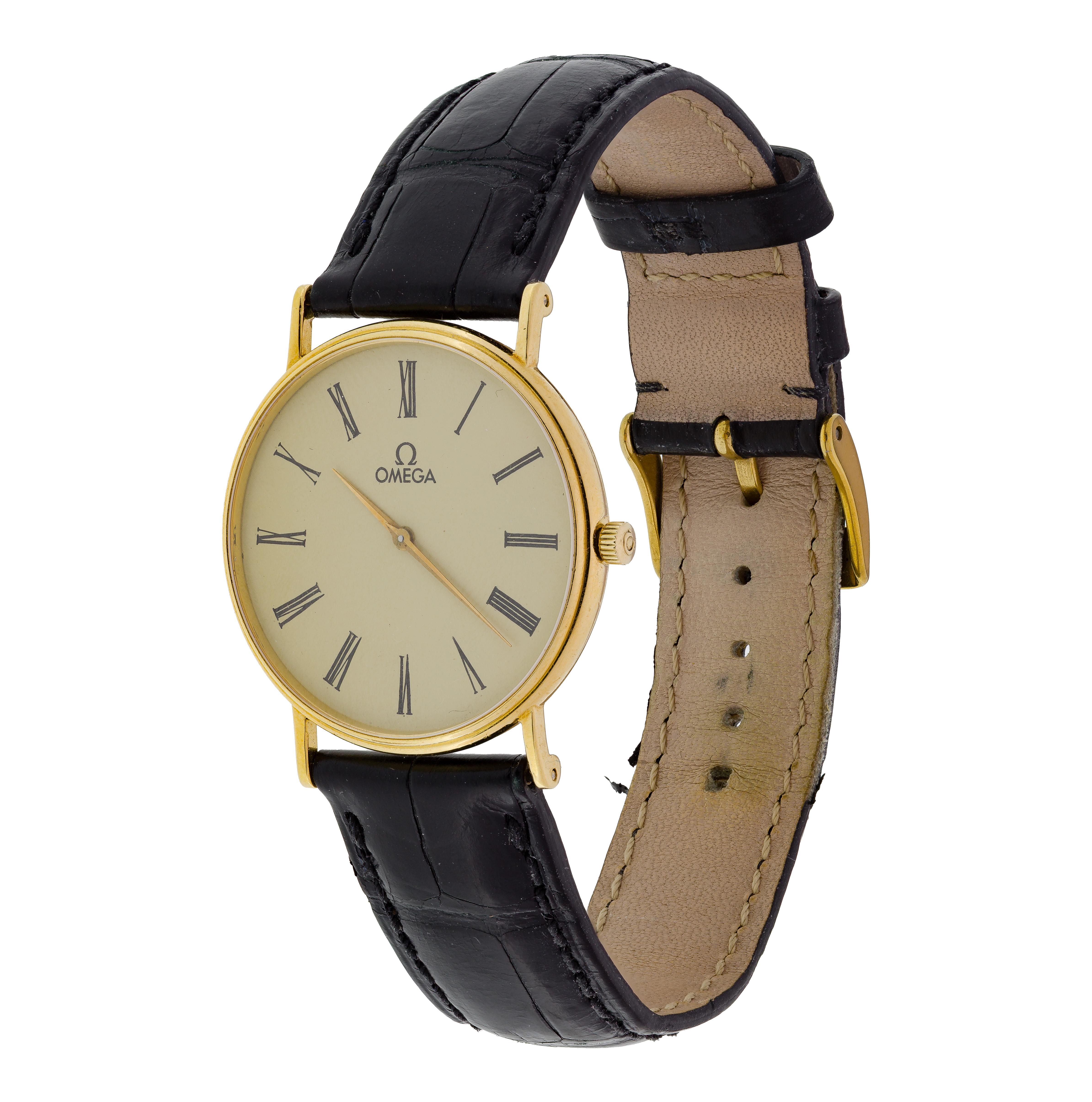 Omega De Ville 1377 Yellow gold Champagne | Period Art & Design