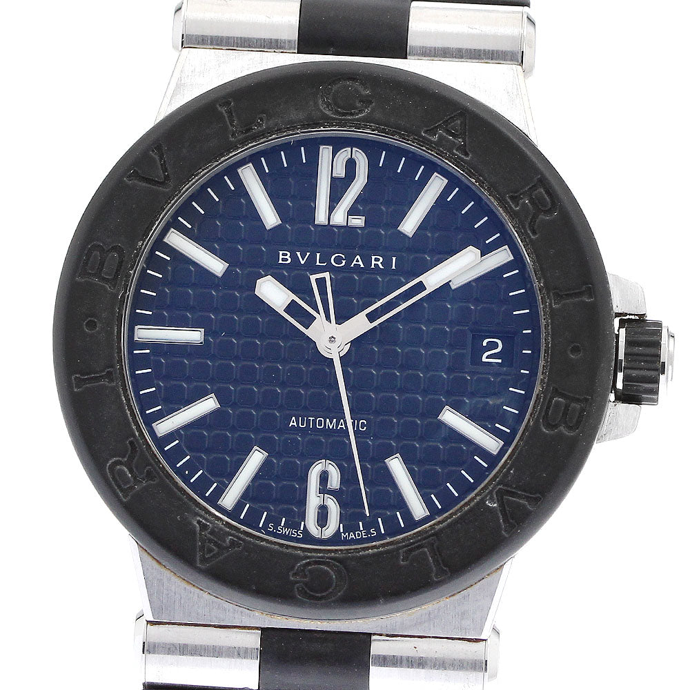 BVLGARI Diagono DG35SV Stainless steel Black Japan | Dealer