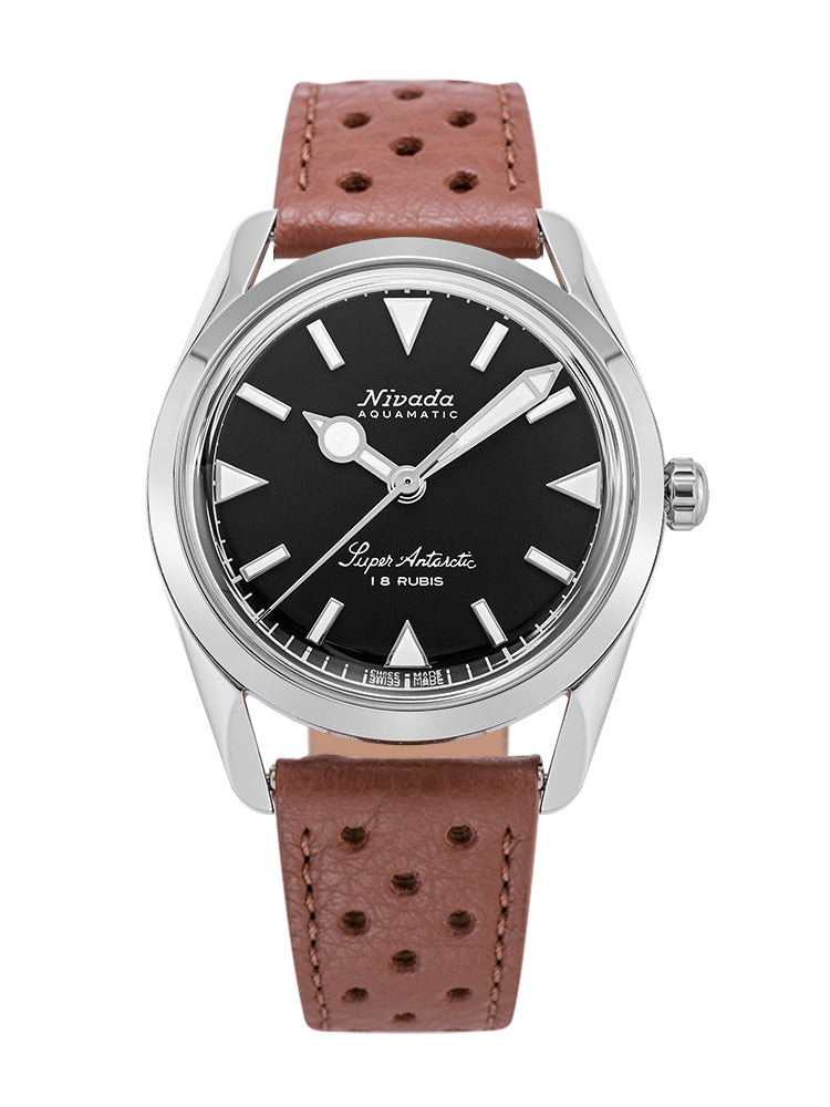 Nivada Travelmaster 87020 Stainless steel Black 1972 | [LIVE ONLY