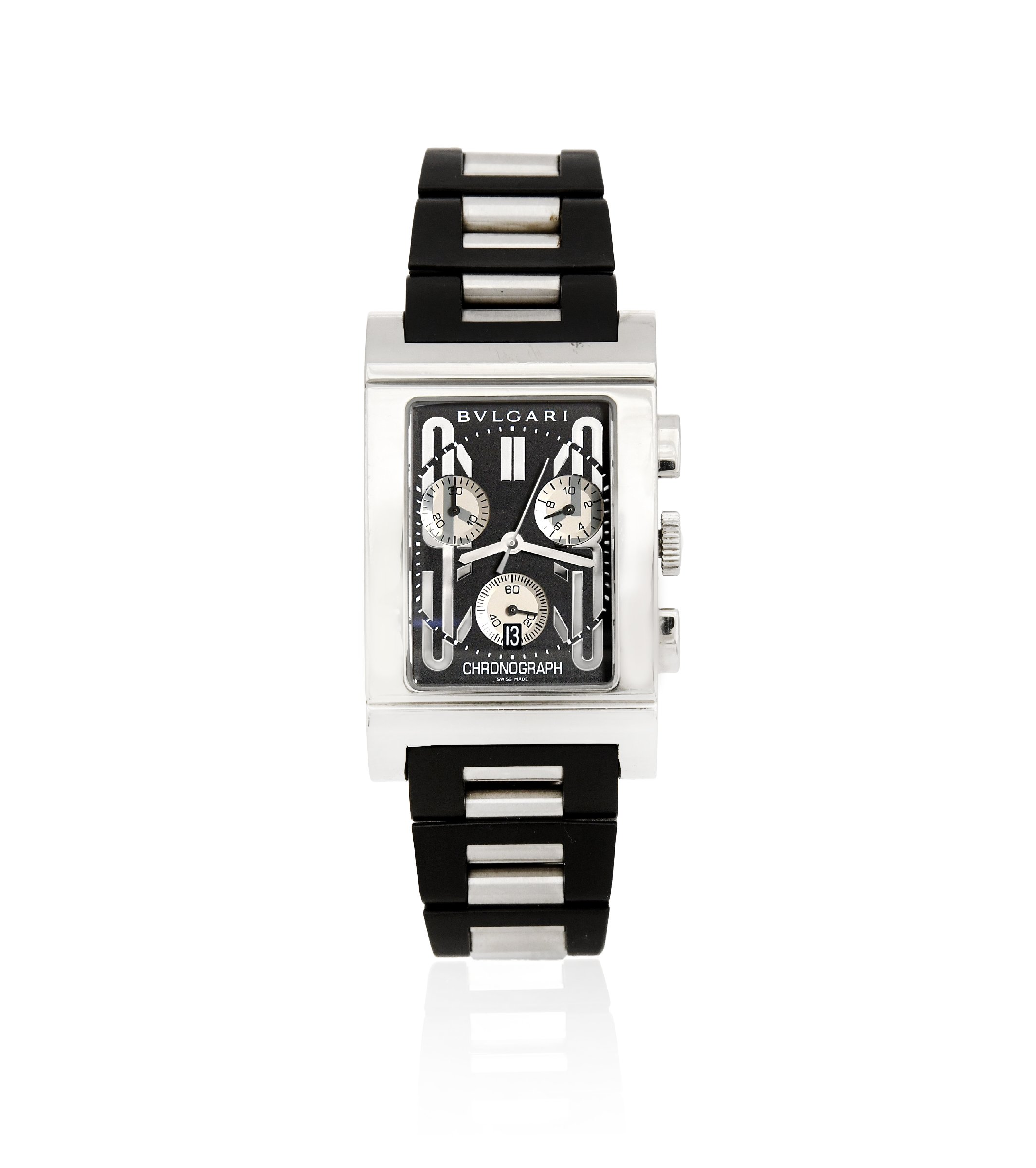 BVLGARI Rettangolo RTC 49 S Stainless steel Black | Dealer