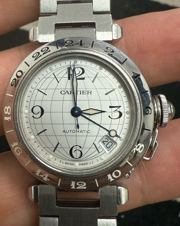CARTIER Pasha C Meridian Wrist Watch W31078M7 Auto Stainless Steel Used unisex Cartier Pasha de Cartier W31078M7 Stainless steel Japan  main image 2