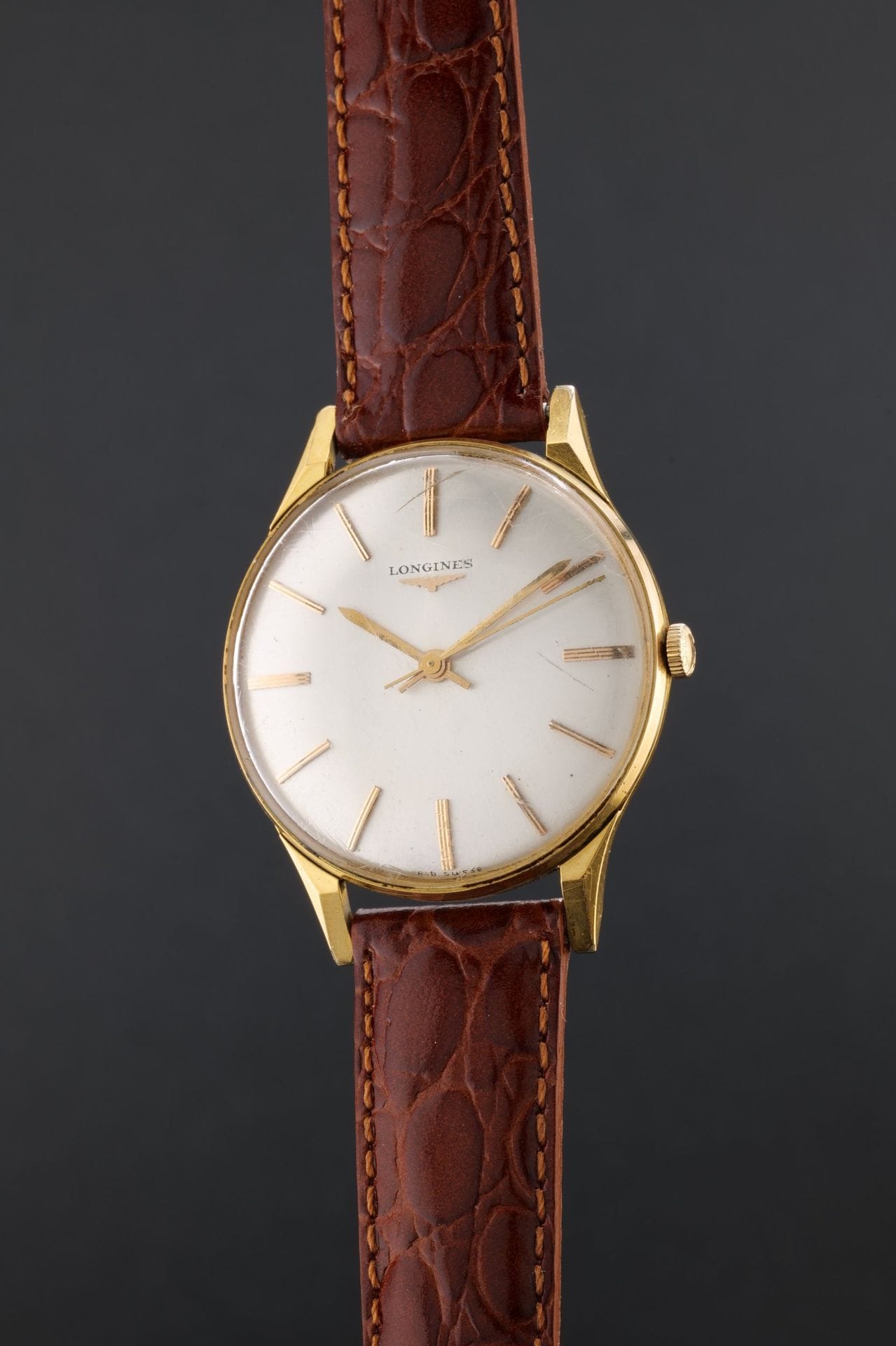 iwc gold dress watch 1953 LONGINES 'Hall of Fame' Gents Vintage Dress Watch – empressissi main image 1