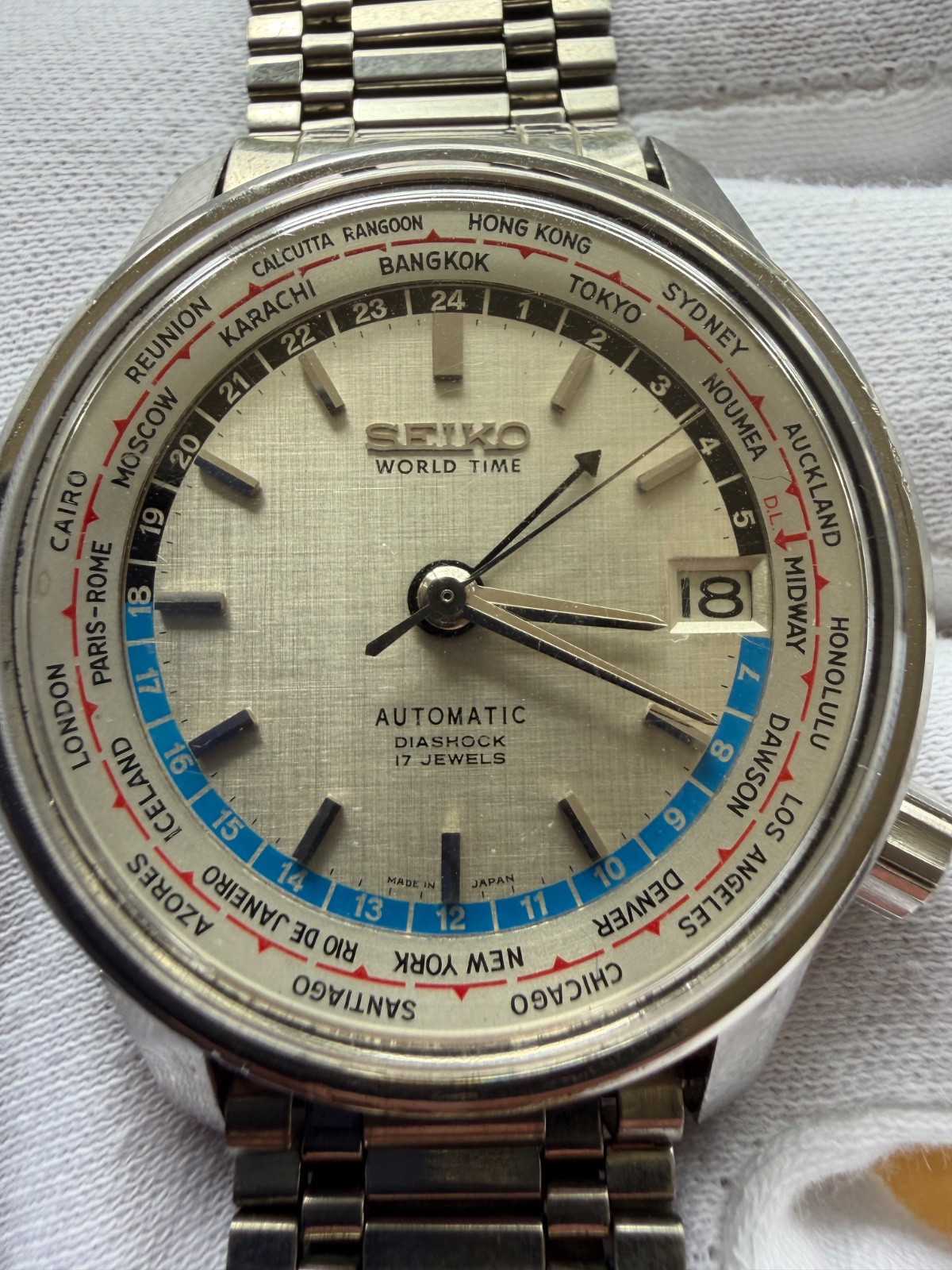 Seiko World Time 6217-7000 6117 6010 Stainless steel Silver 1964