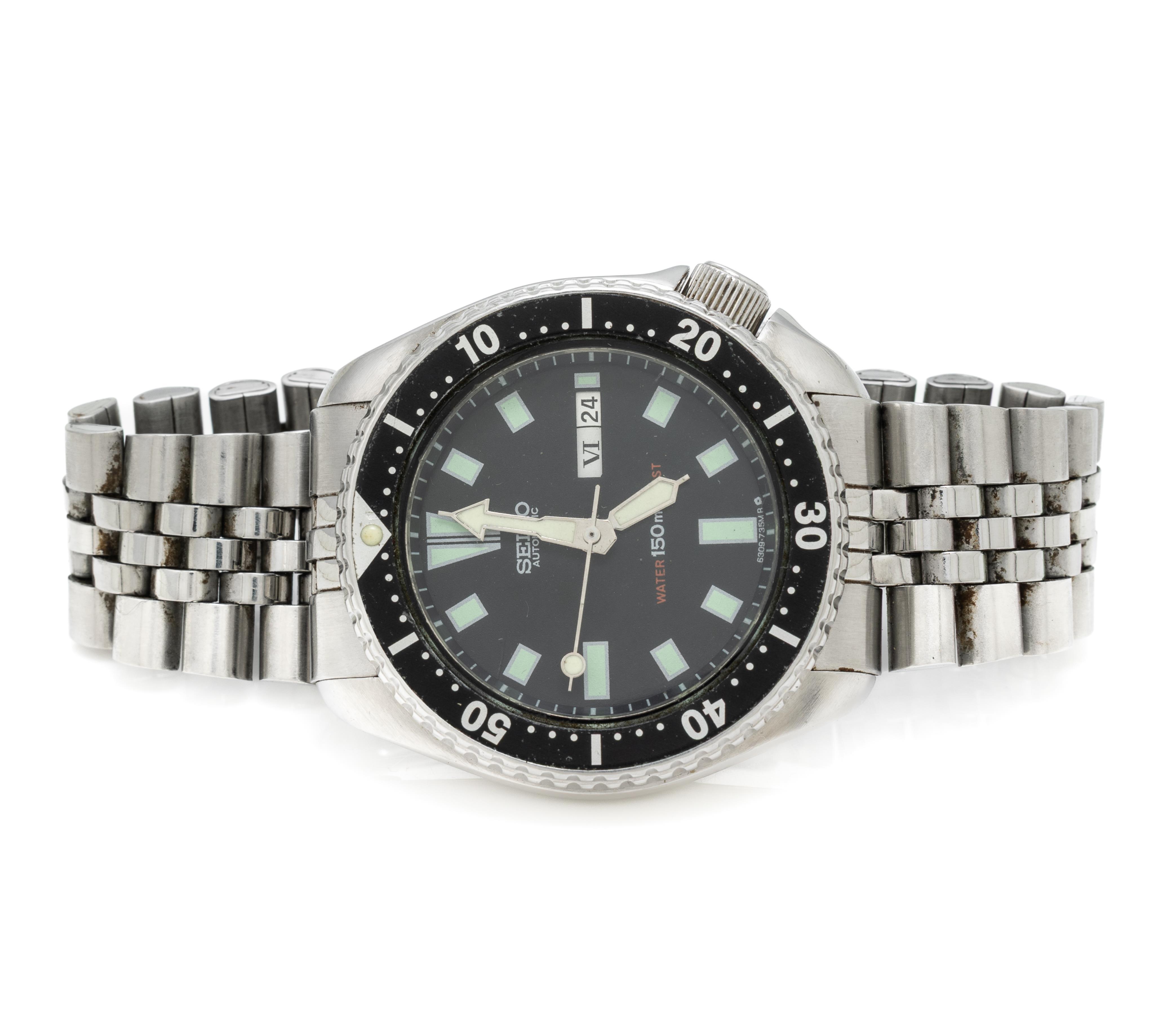 Seiko Prospex Divers 6309-7290 Stainless steel Black Canada 