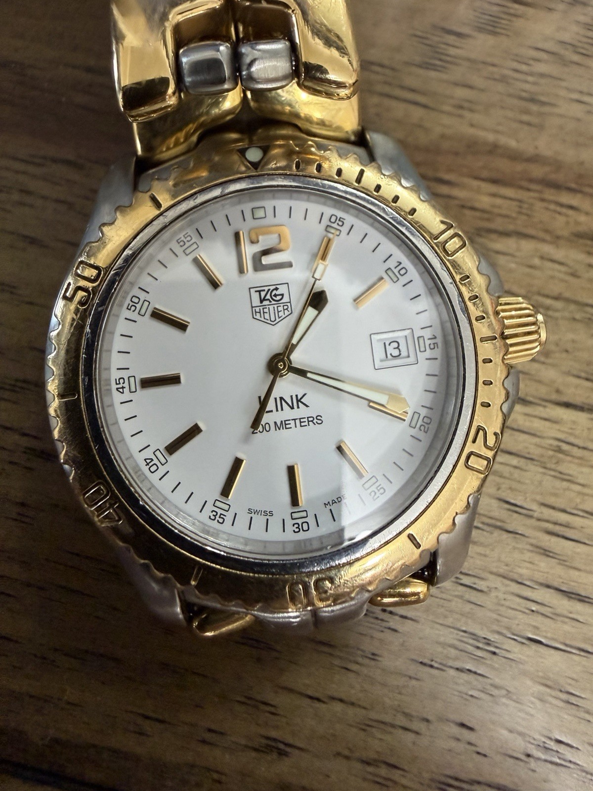 Tag Heuer Link 34.5mm Ladies Watch needs new battery with diamonds TAG Heuer Link Women Diamond Accent Wristwatches for sale | eBay main image 3
