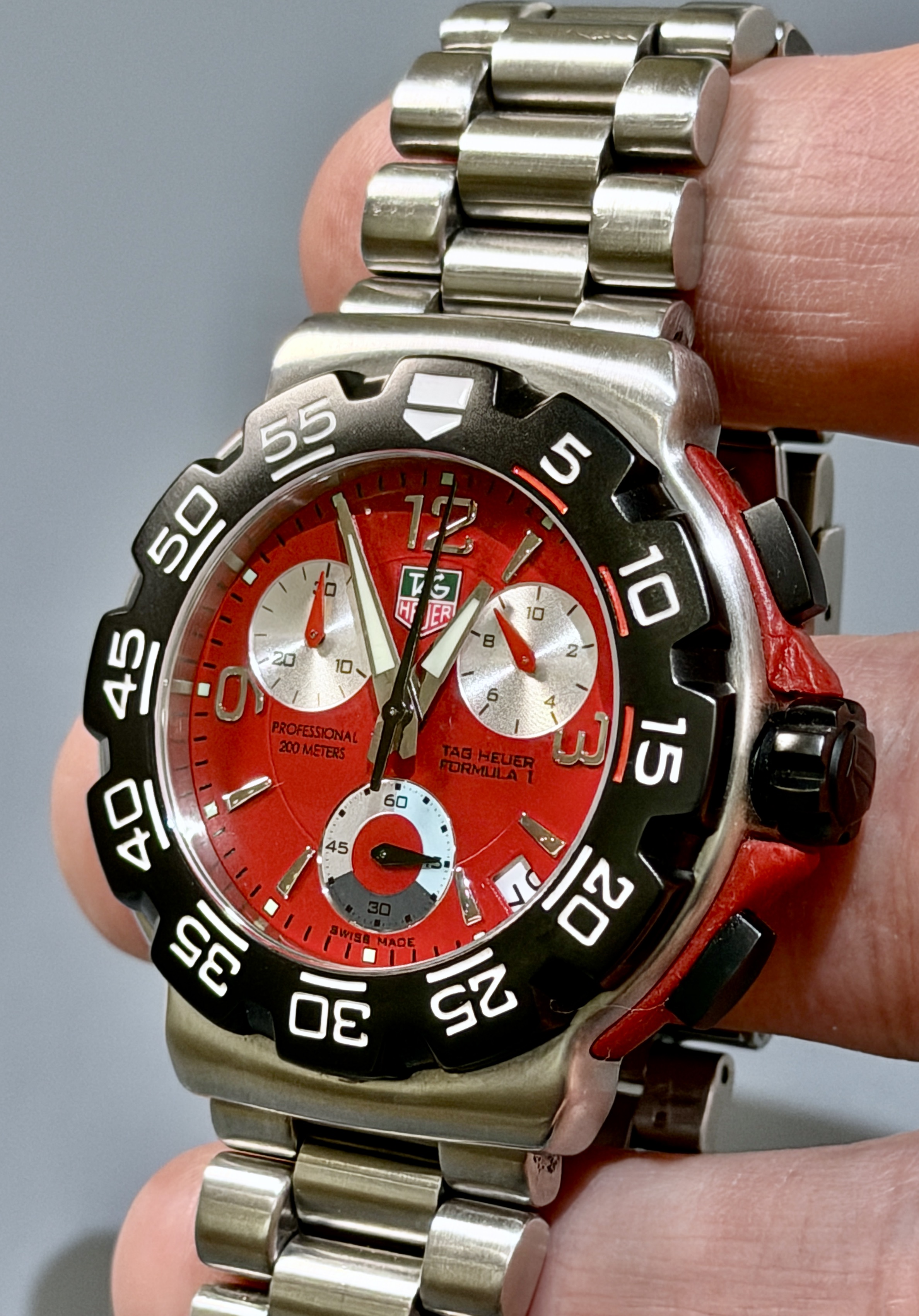 TAG HEUER 正規品 wf1212-ko 腕時計 Tag Heuer Professional Wk1212 34mm Silver Dial Date Quartz Men's