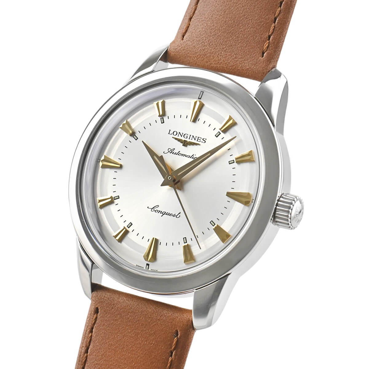 【新品未使用】LONGLIVE THEQUEEM 16y Longines Conquest Heritage L1.611.6 Yellow gold Silver | Dealer