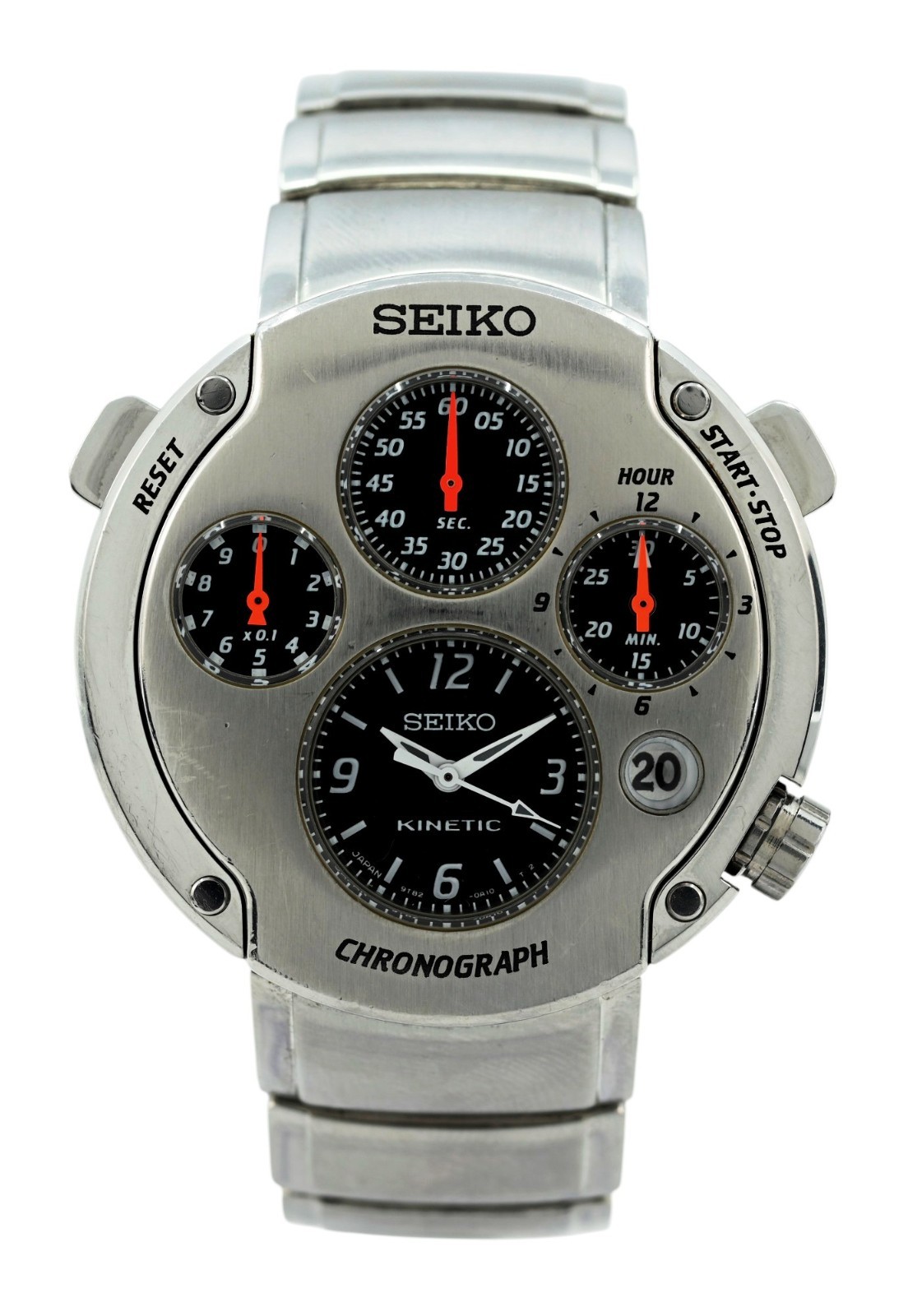 Seiko Kinetic 9T82-0A10 Stainless steel Black 2000 | Weekly