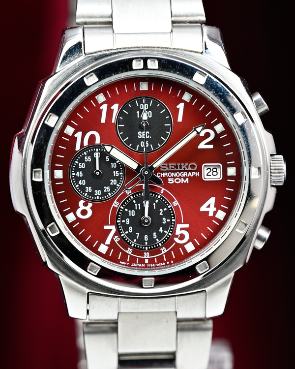 Seiko Chronograph 7T62-0HM0 Stainless steel White Japan | Dealer